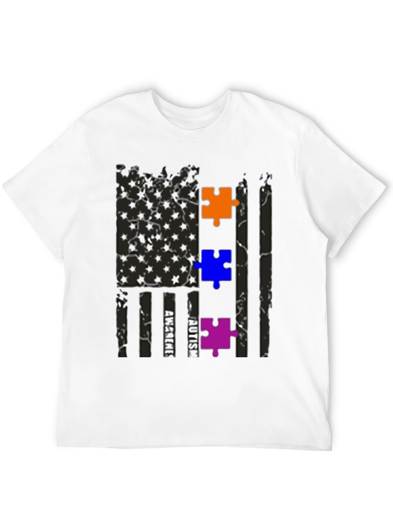 Autism Awareness Flag Graphic Tee