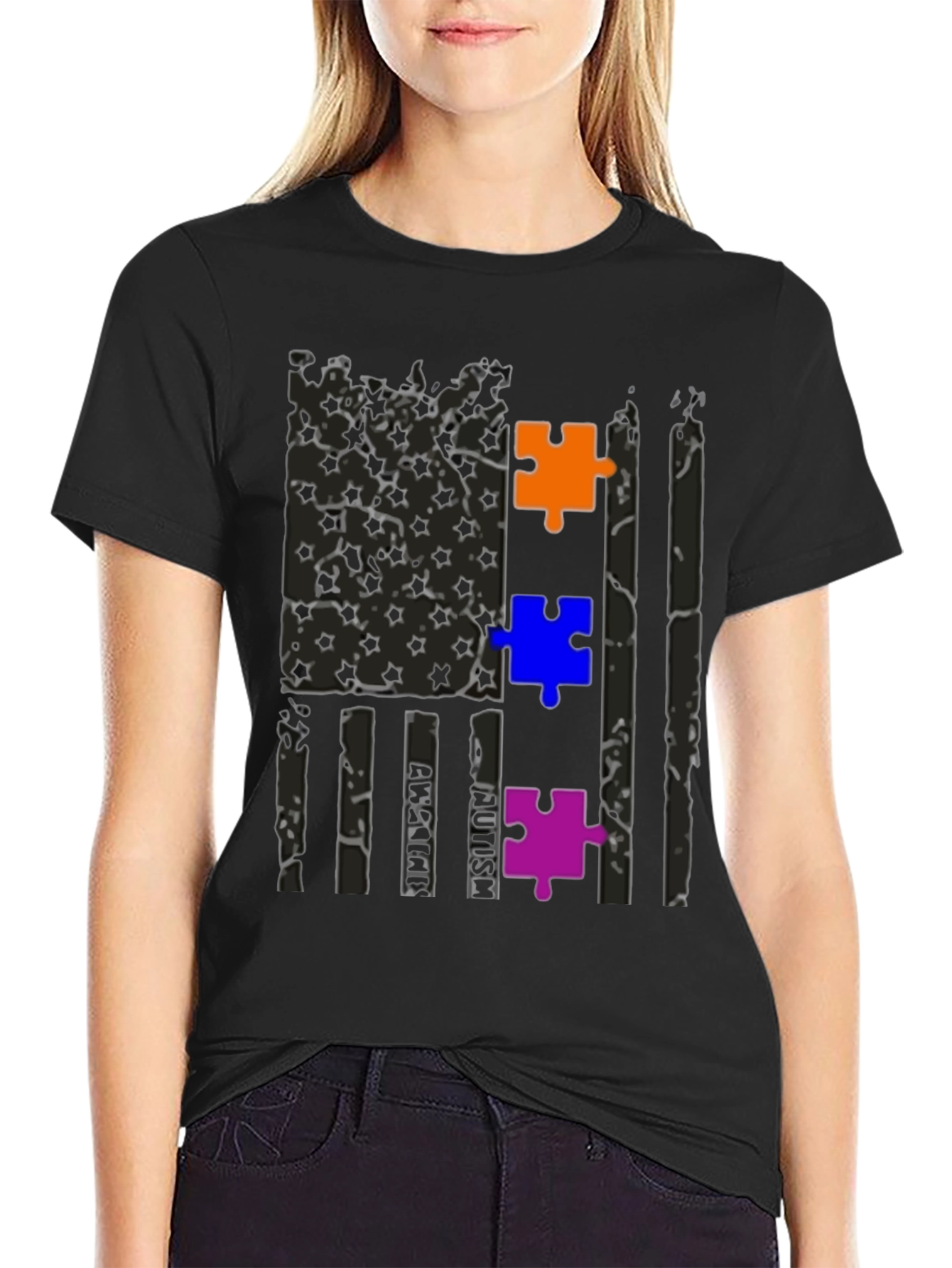 Autism Awareness Flag Graphic Tee