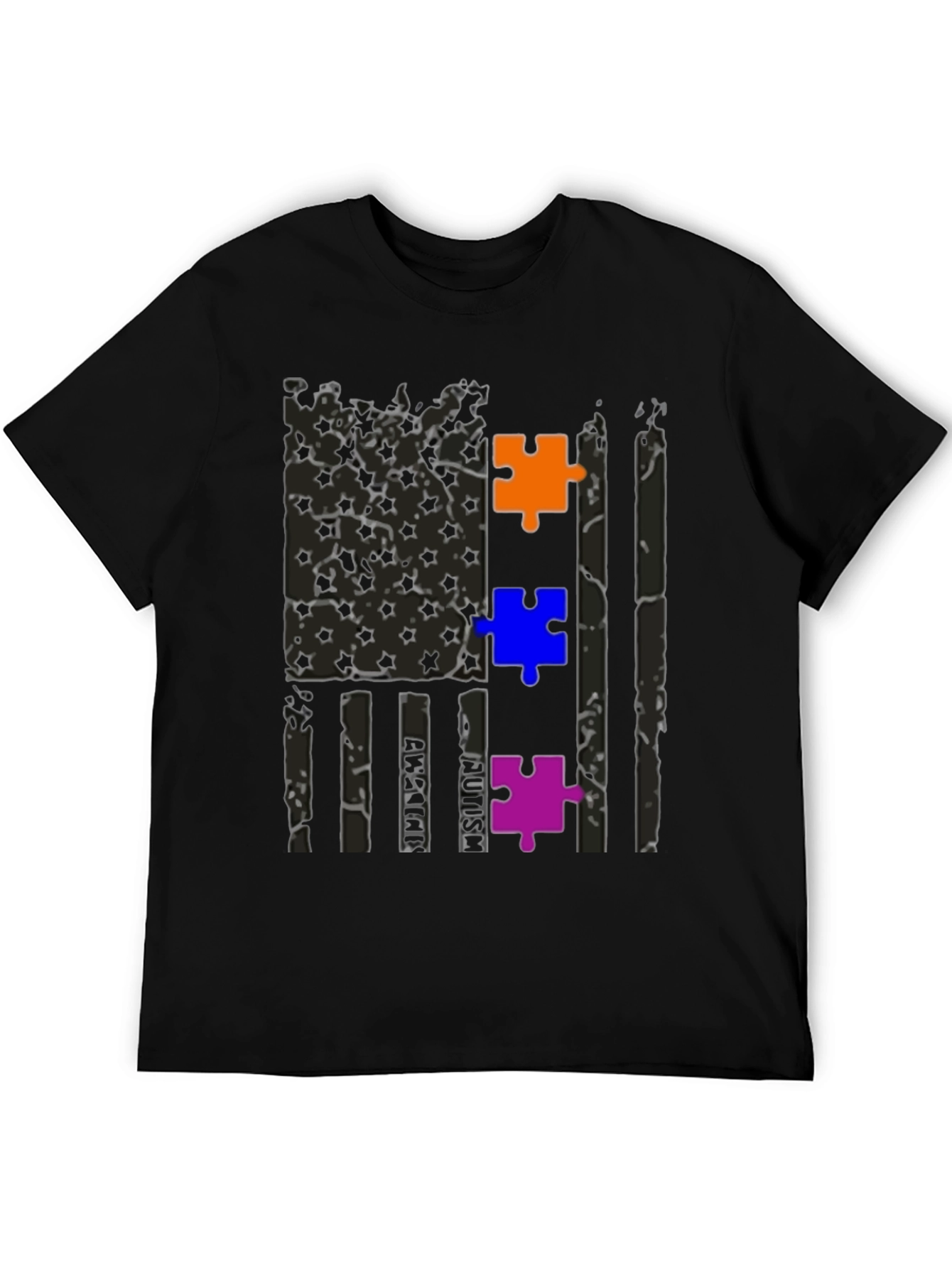 Autism Awareness Flag Graphic Tee
