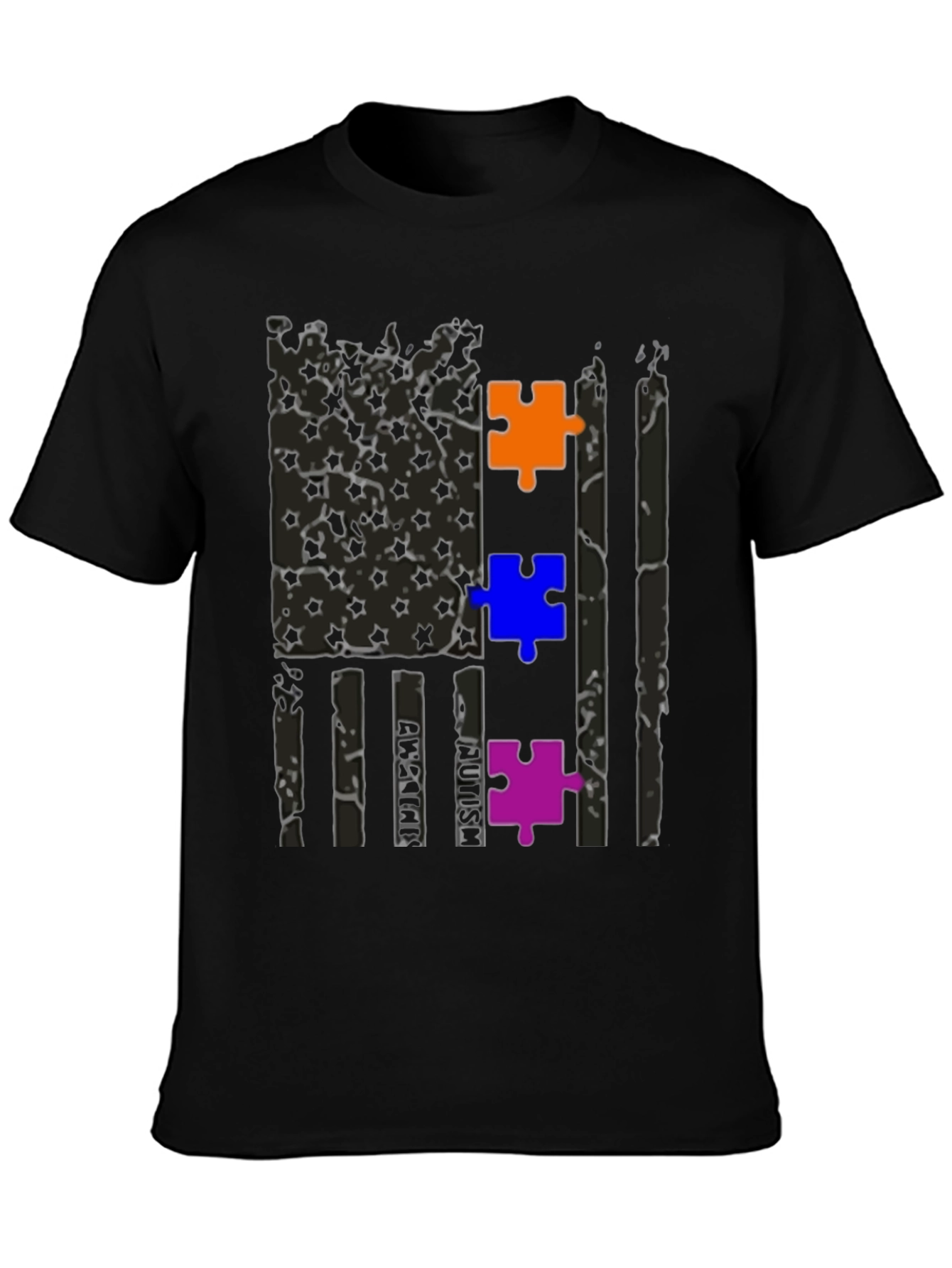 Autism Awareness Flag Graphic Tee