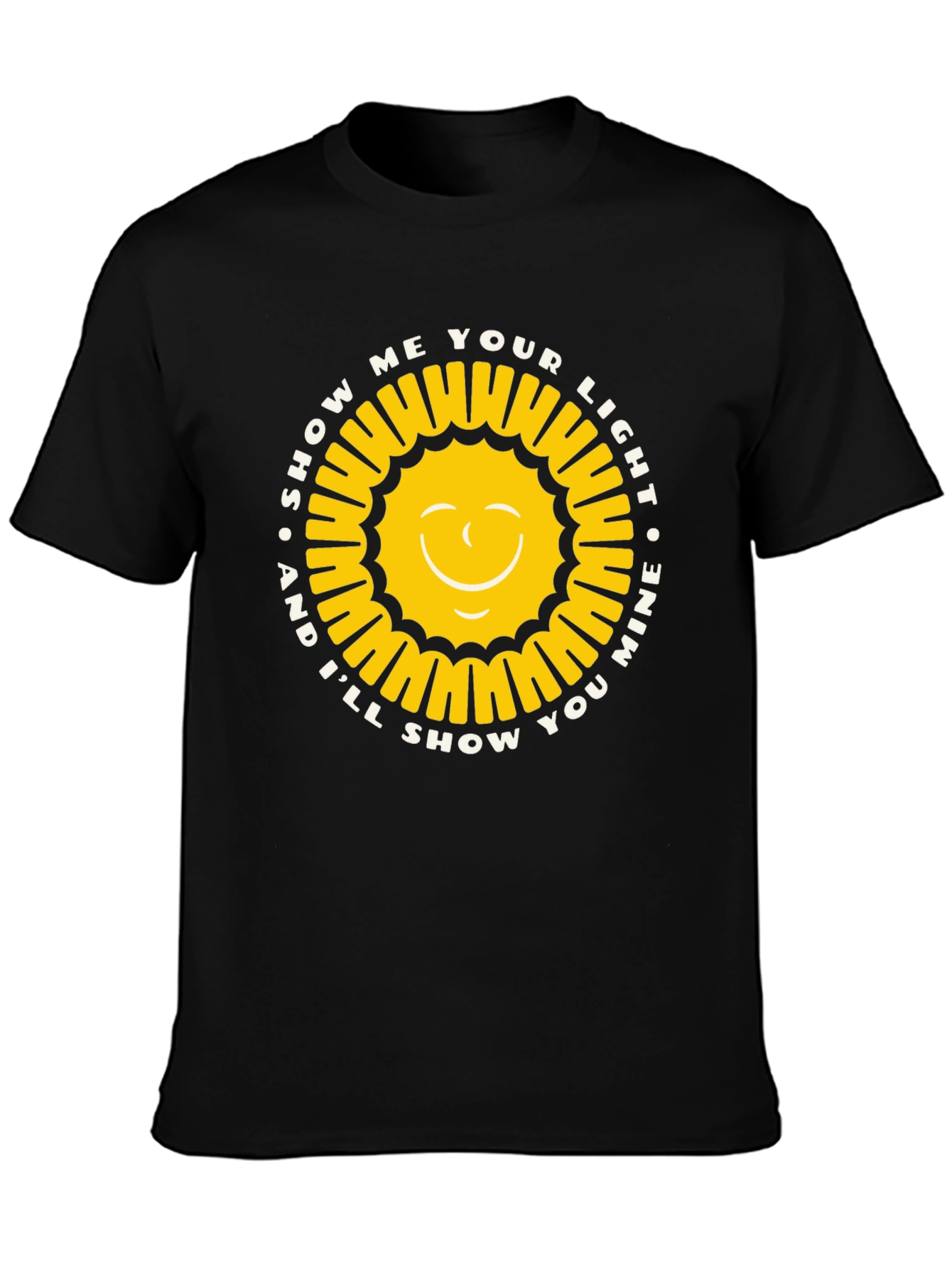 Show Me Your Light Graphic Tee - Black
