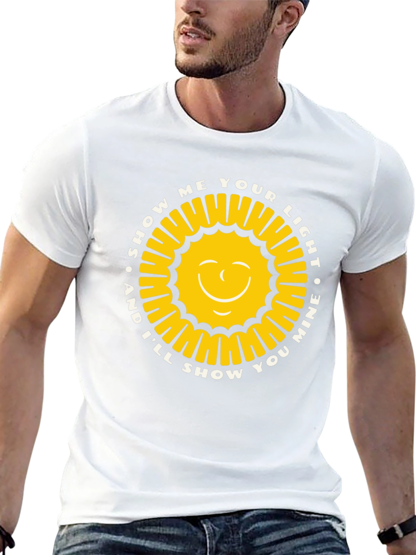 Show Me Your Light Graphic Tee - Black