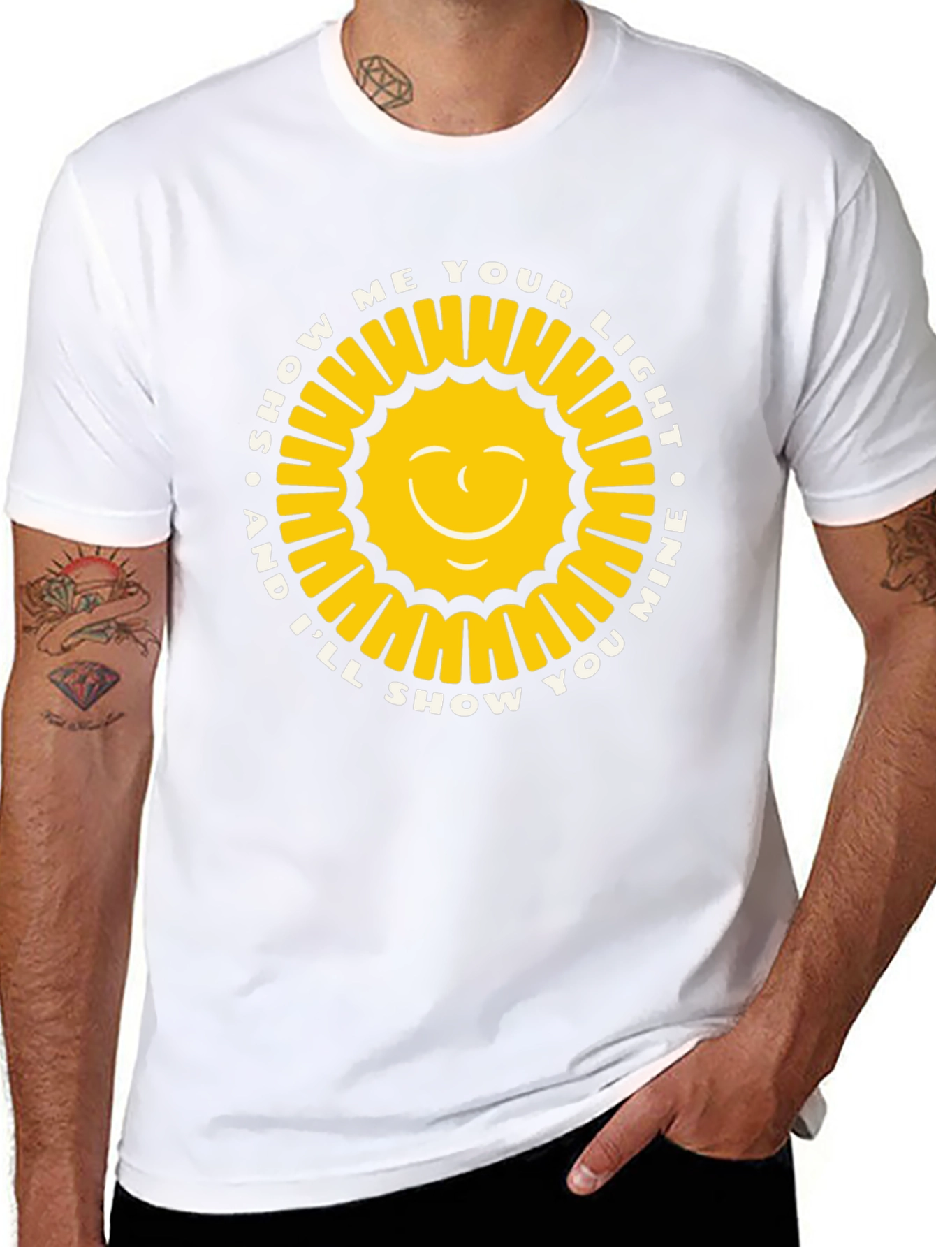 Show Me Your Light Graphic Tee - Black