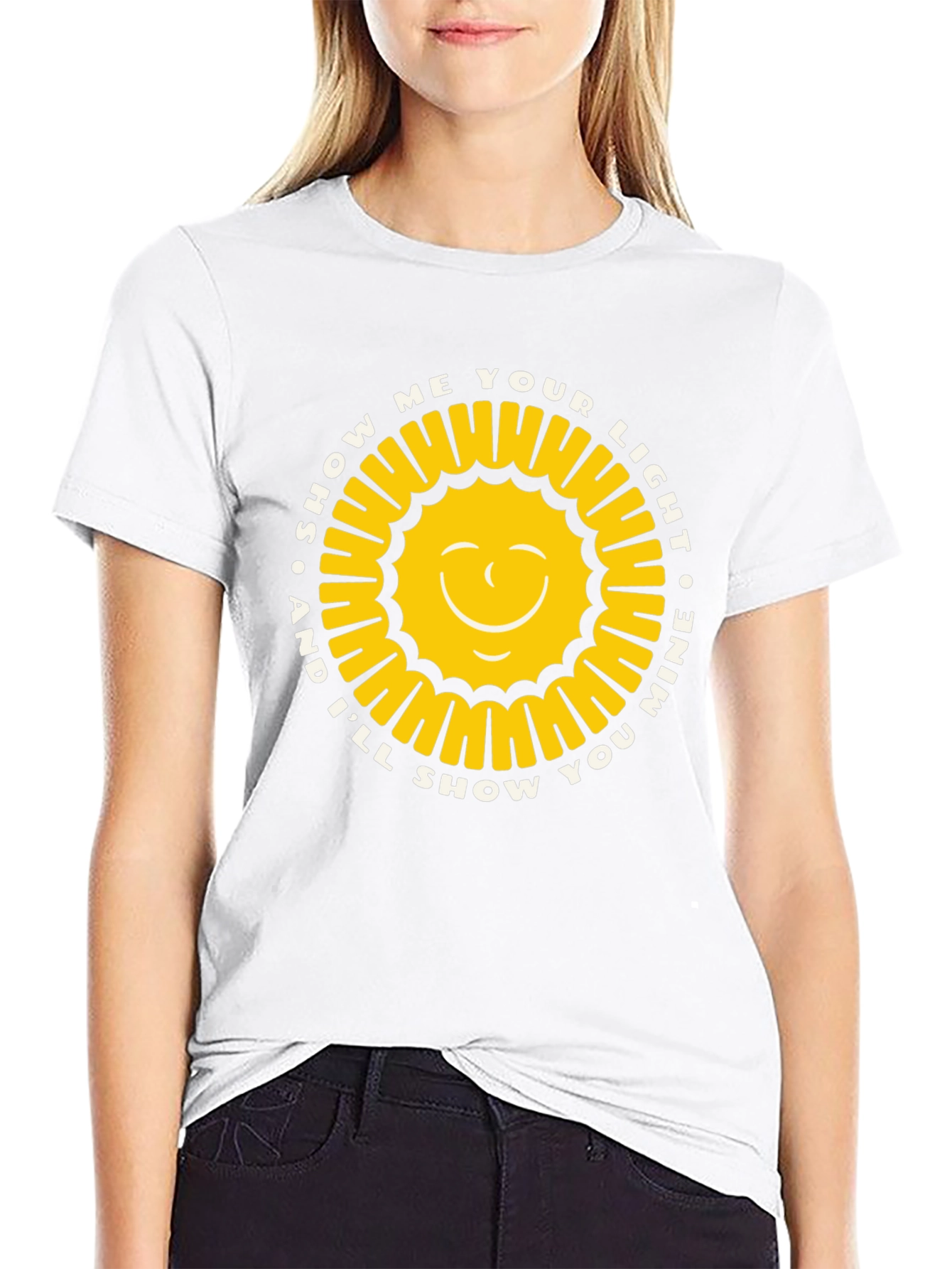 Show Me Your Light Graphic Tee - Black