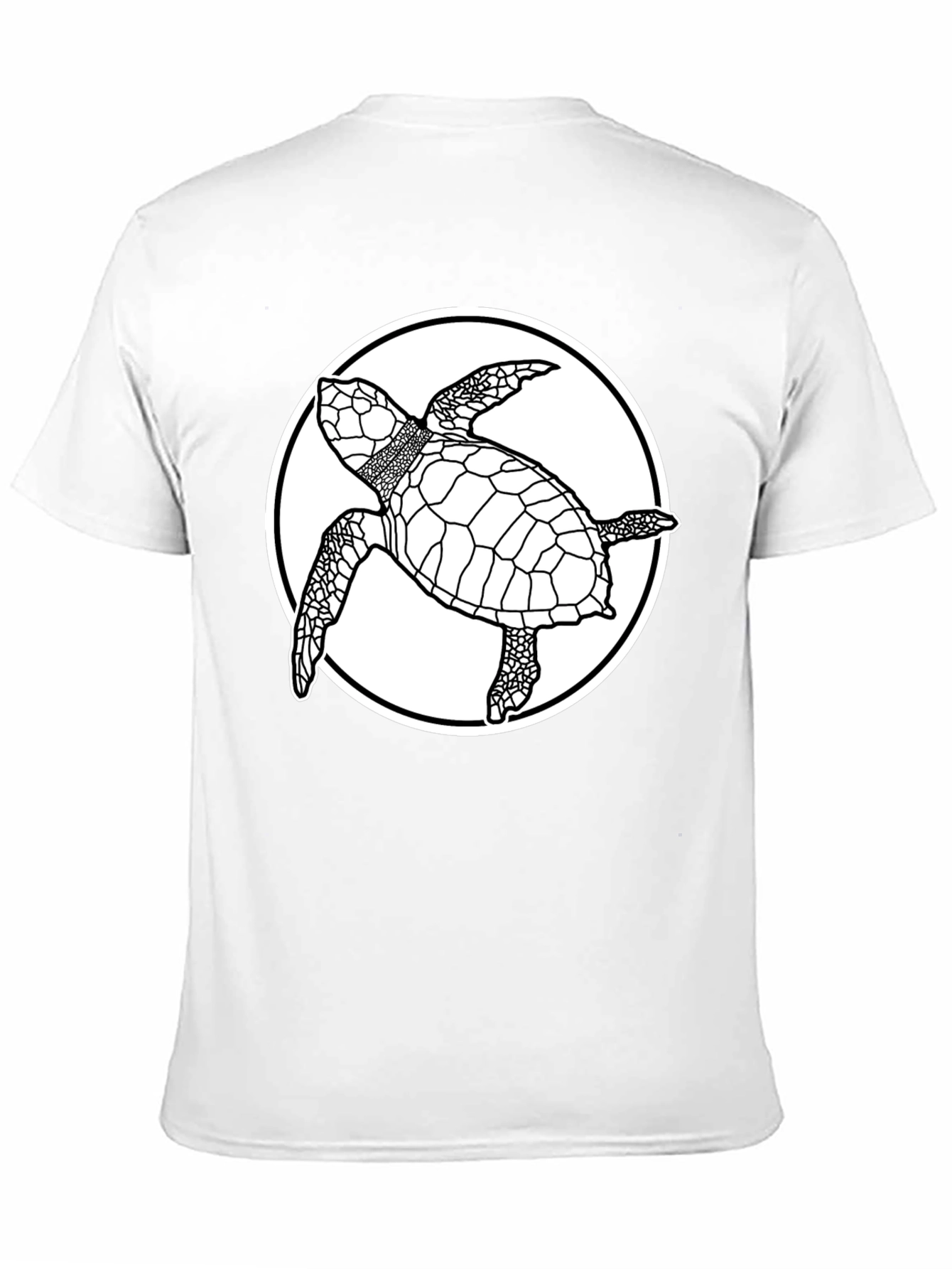 Sea Turtle Graphic Tee - Black Cotton T-Shirt