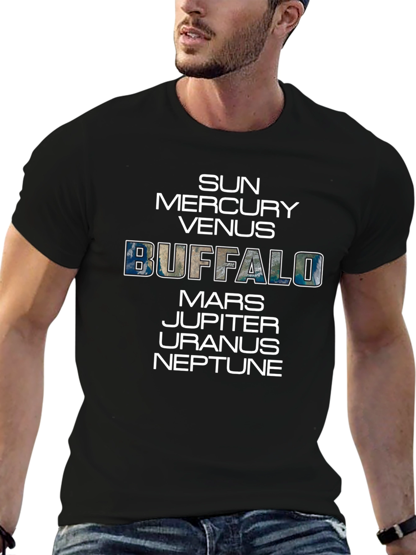 Buffalo Solar System Planets Graphic T-Shirt