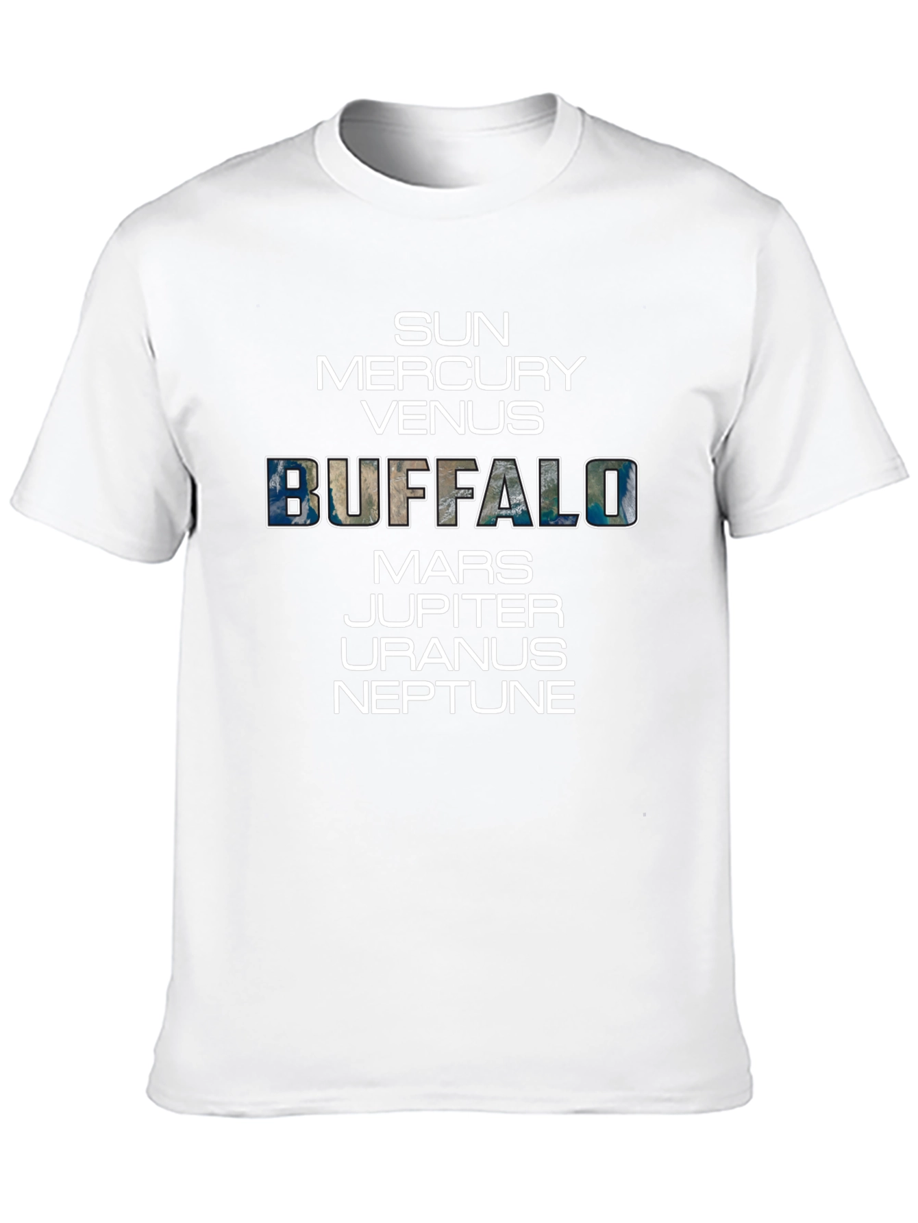 Buffalo Solar System Planets Graphic T-Shirt
