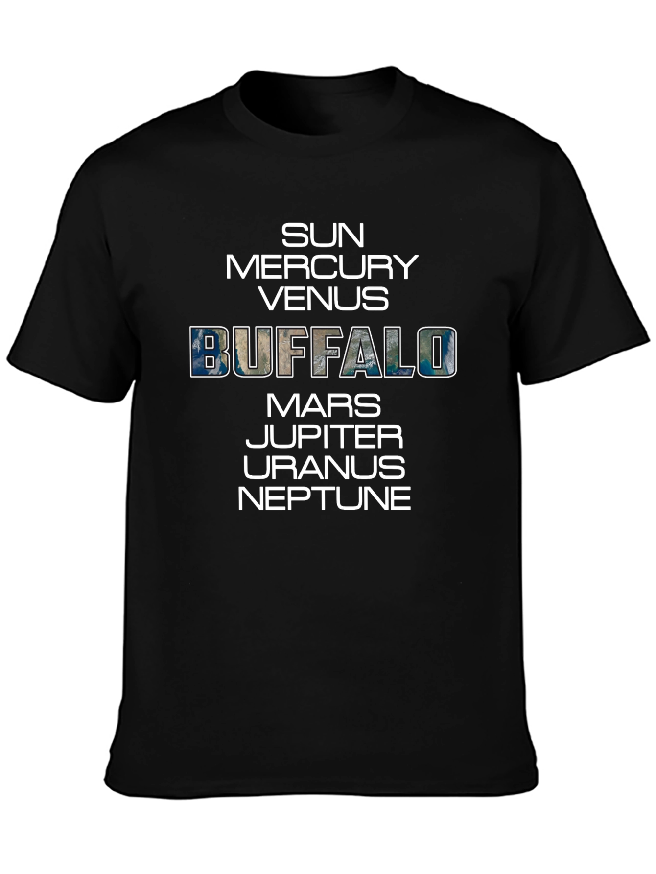 Buffalo Solar System Planets Graphic T-Shirt