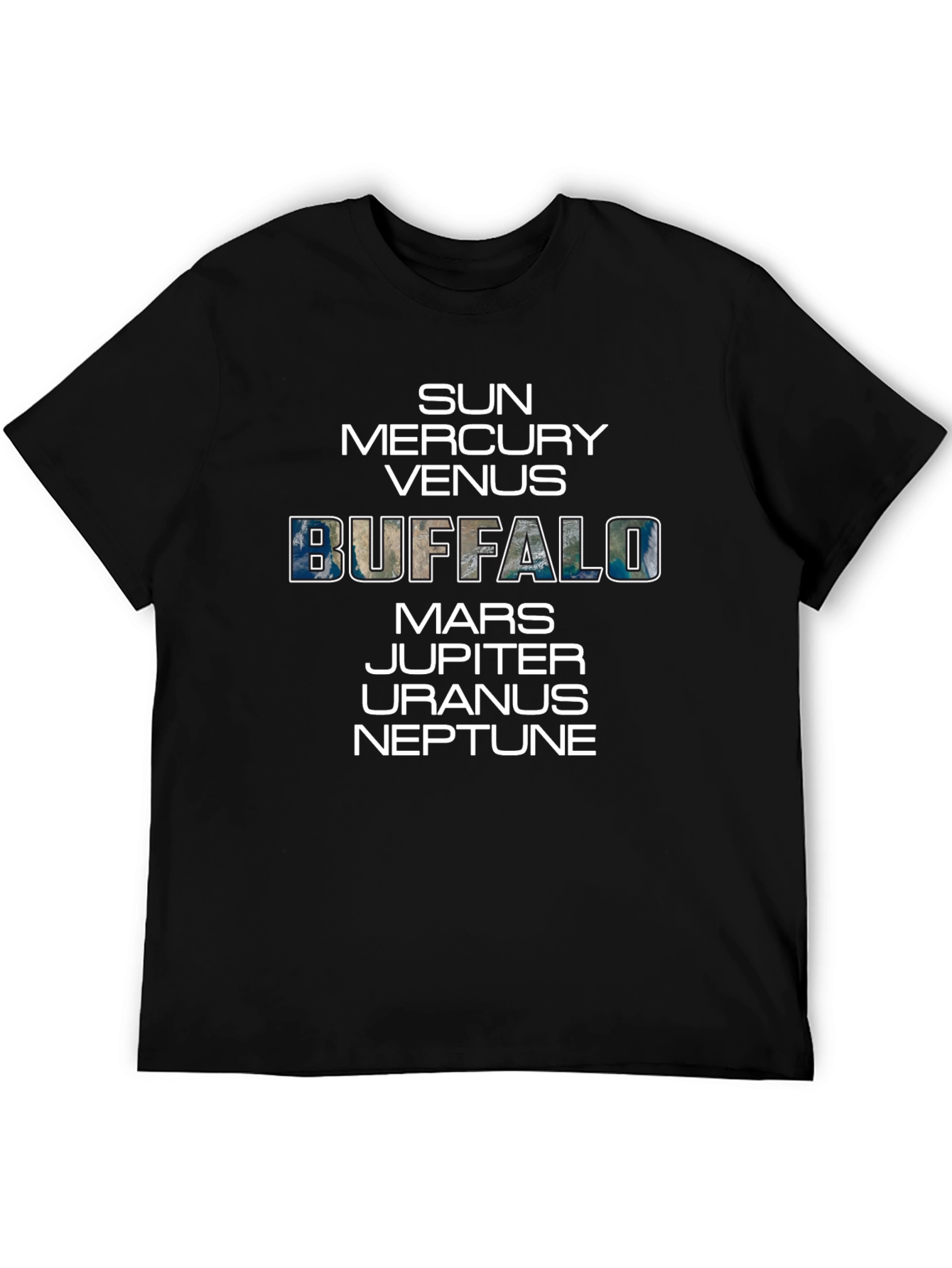 Buffalo Solar System Planets Graphic T-Shirt