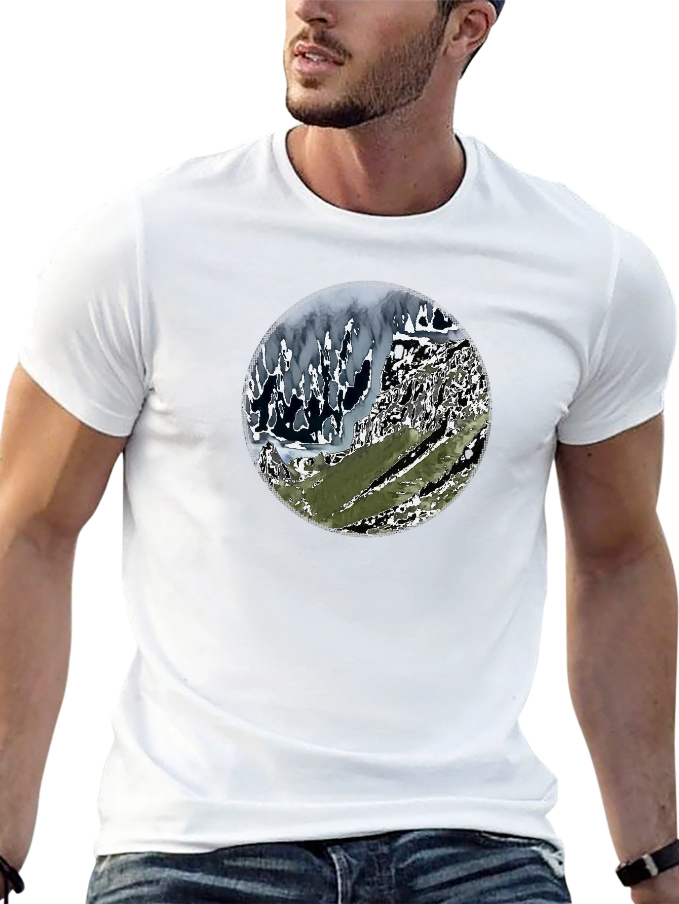 Mountainscape Graphic Tee - Black