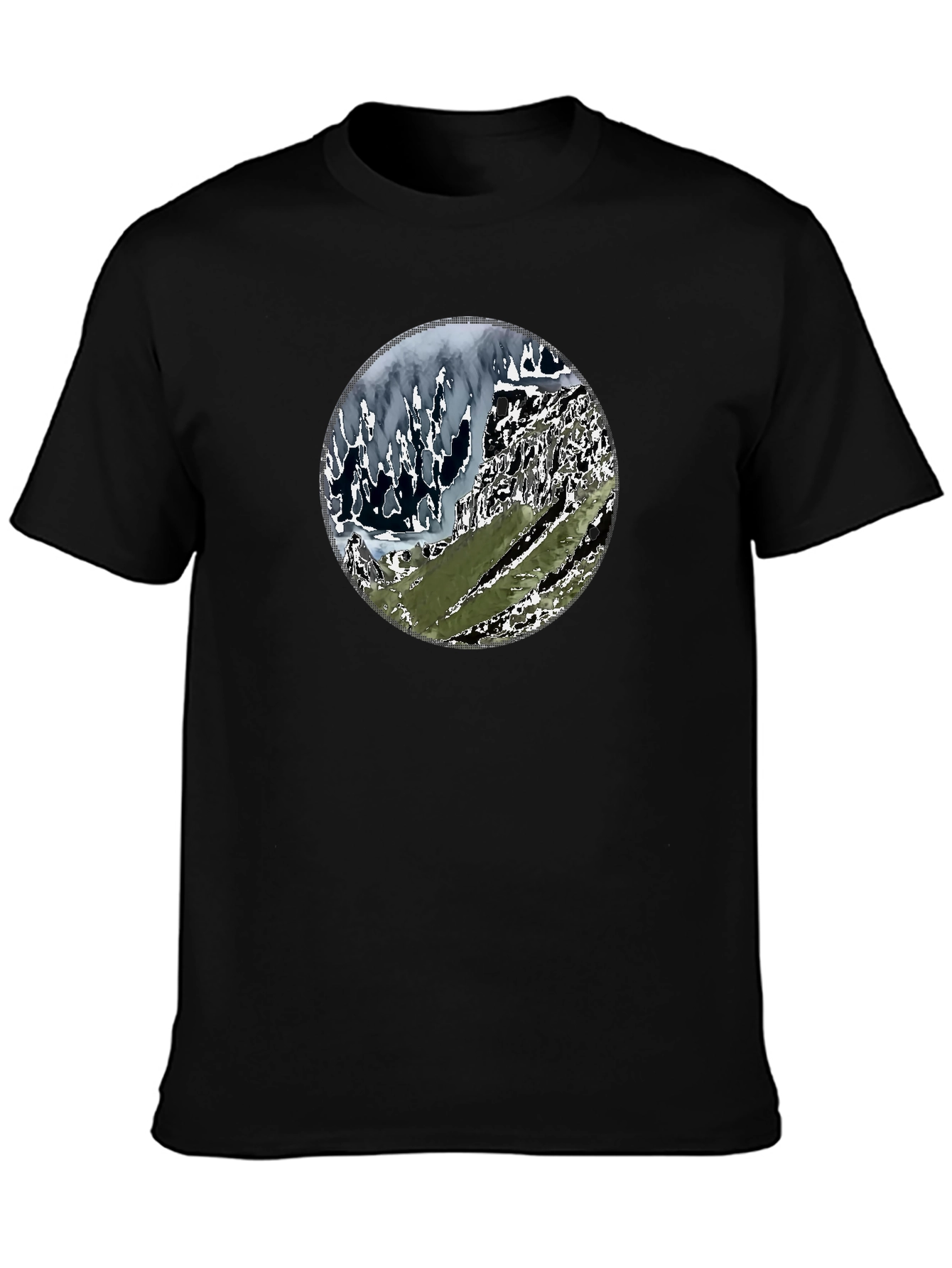 Mountainscape Graphic Tee - Black