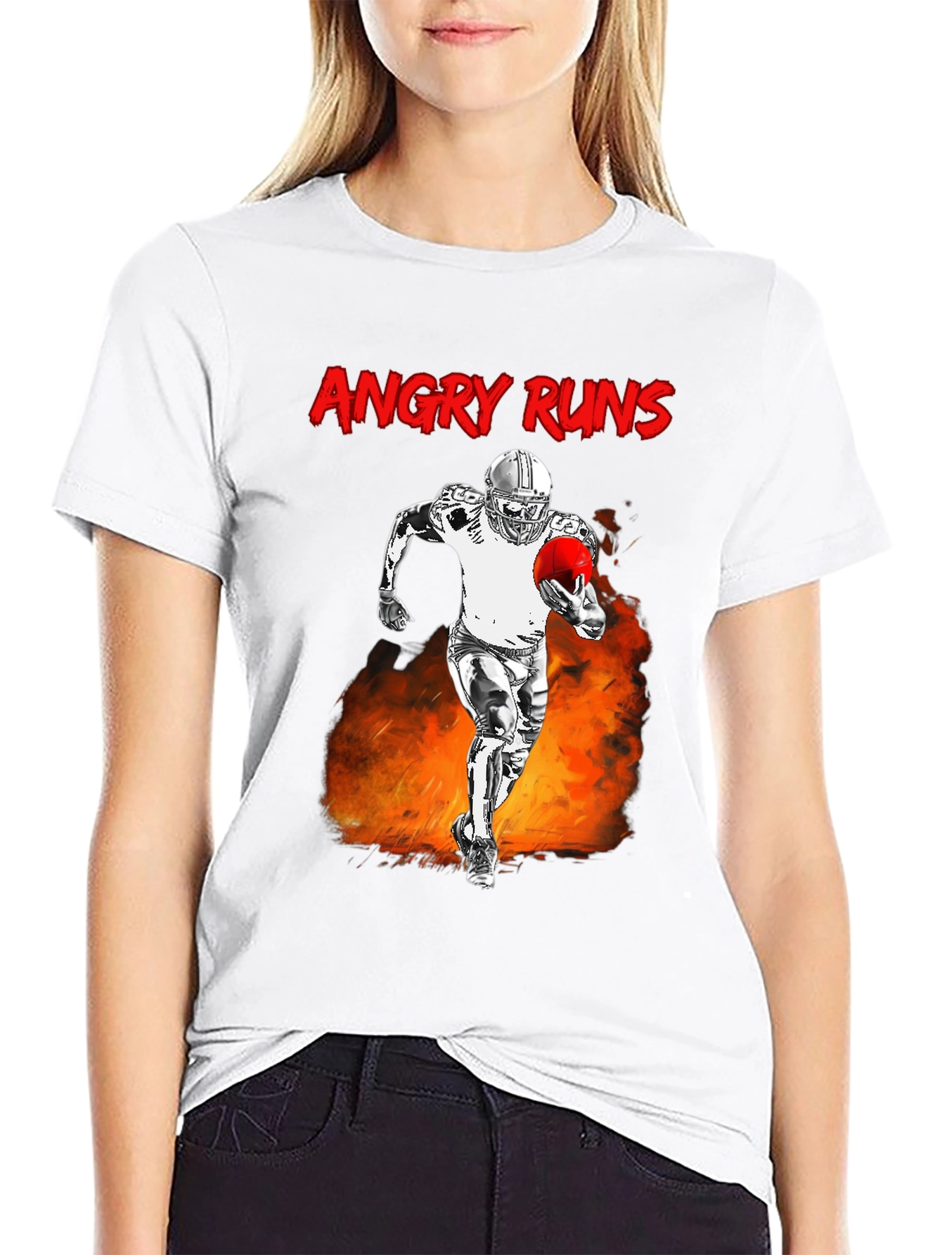 Angry Runs Football Graphic T-Shirt
