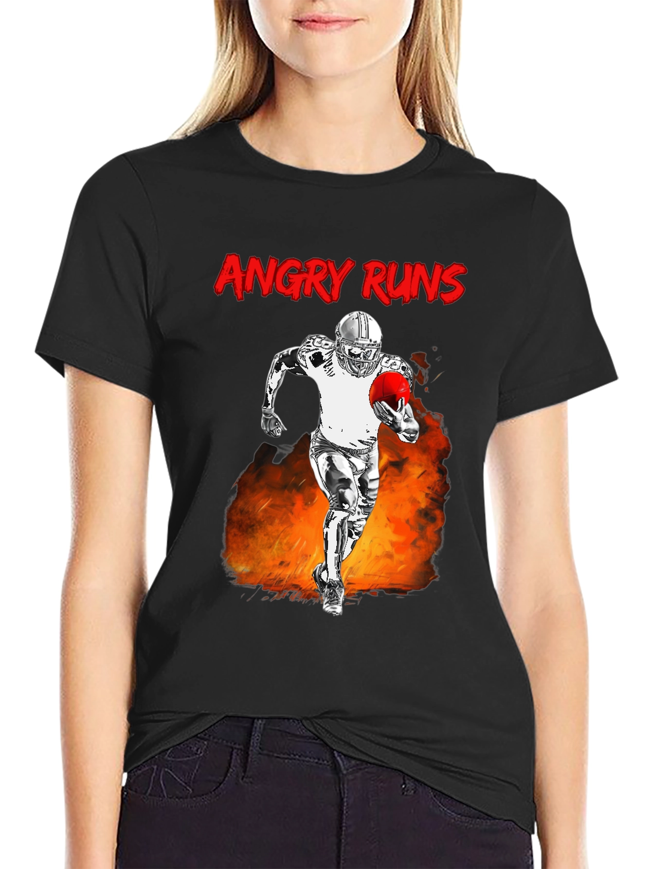 Angry Runs Football Graphic T-Shirt