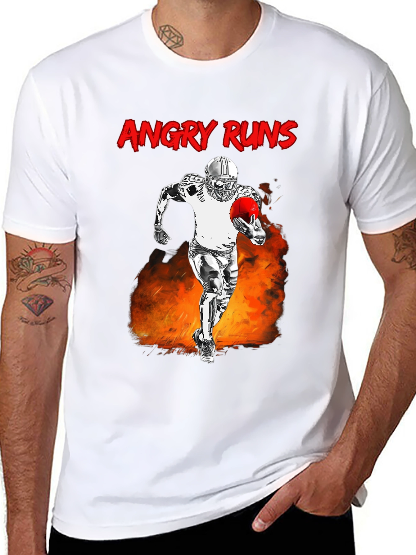 Angry Runs Football Graphic T-Shirt