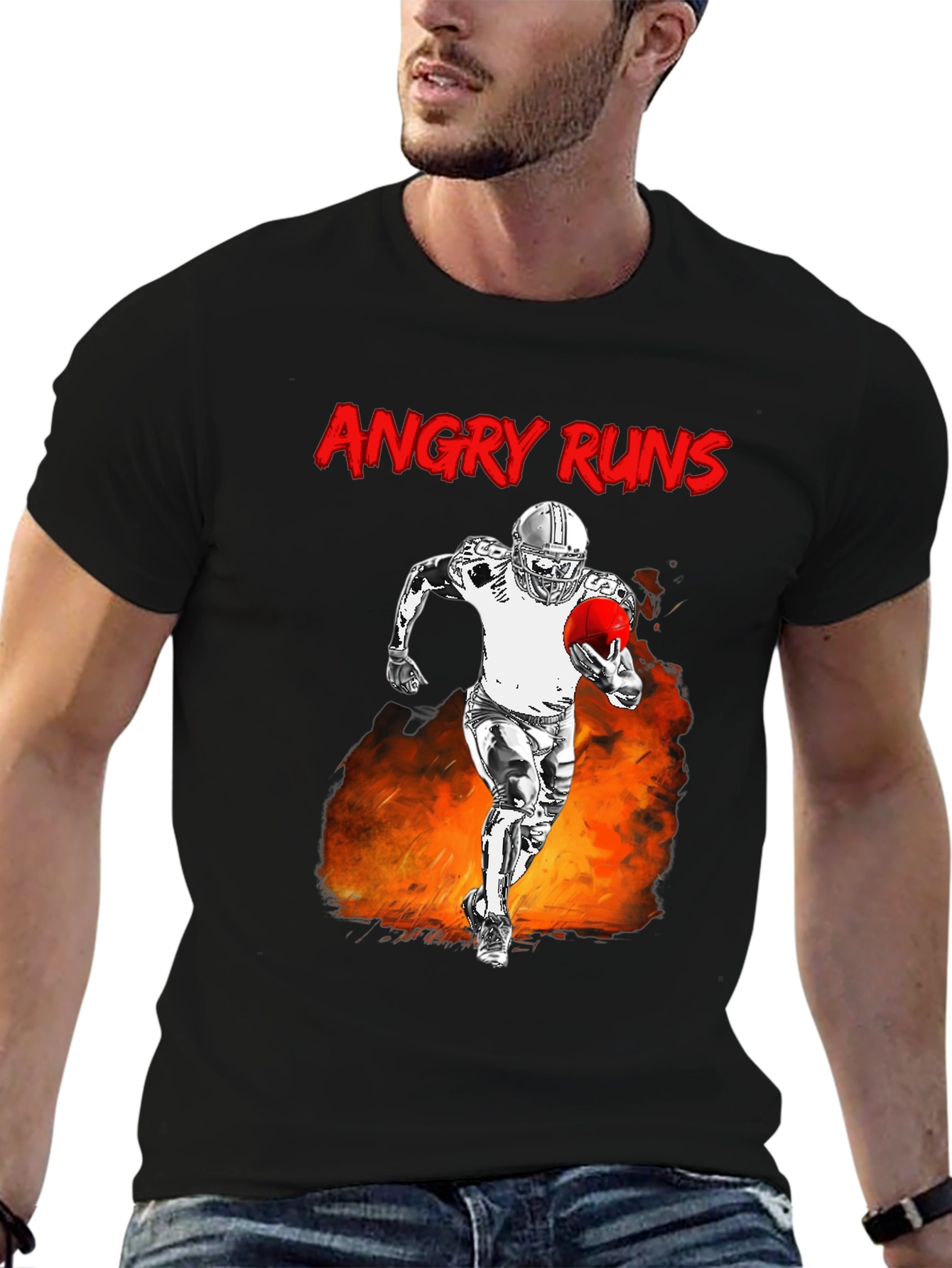 Angry Runs Football Graphic T-Shirt