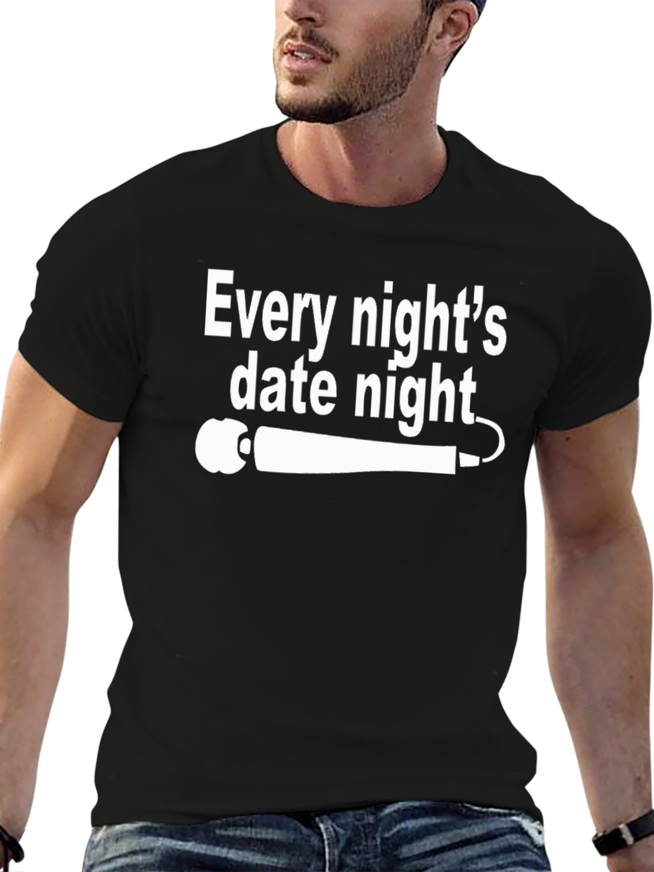 Every Nights Date Night Black Graphic T-Shirt