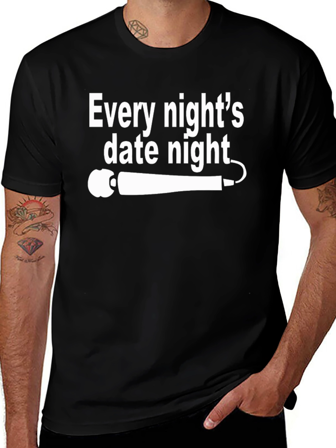 Every Nights Date Night Black Graphic T-Shirt