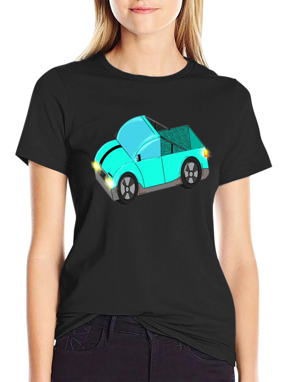 Funky Car Graphic Tee - Stylish Black T-Shirt