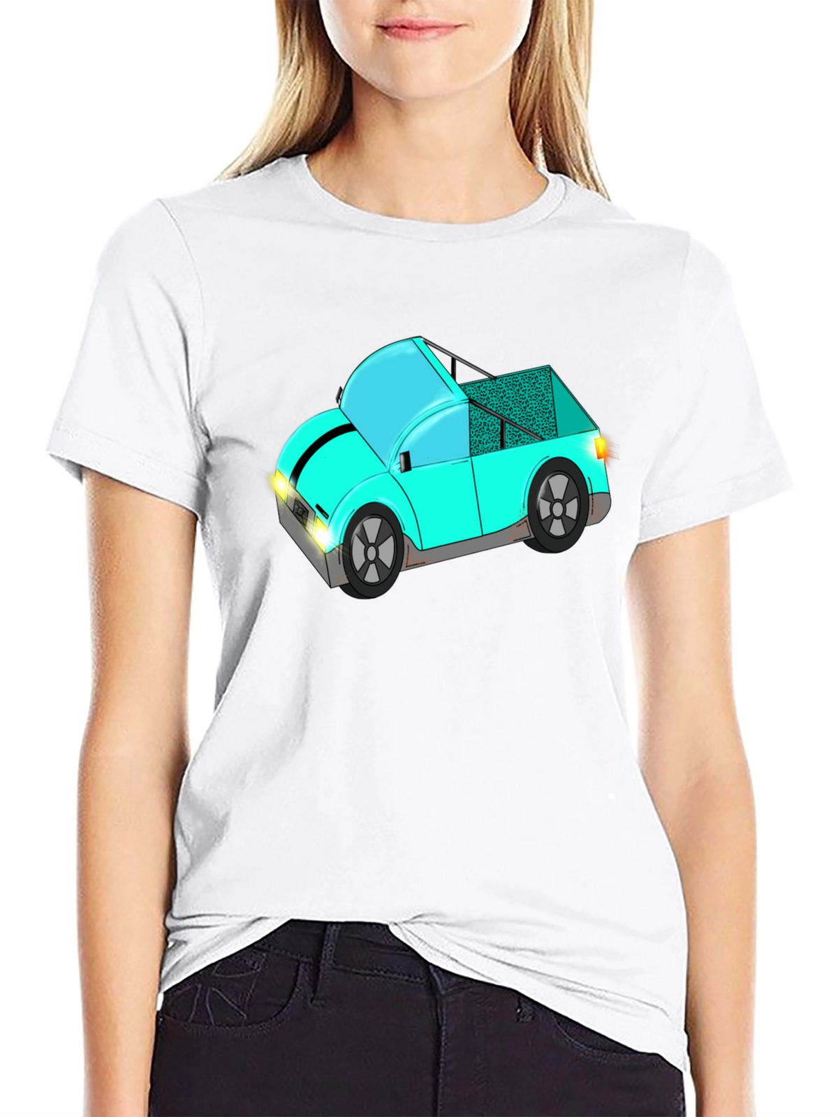 Funky Car Graphic Tee - Stylish Black T-Shirt