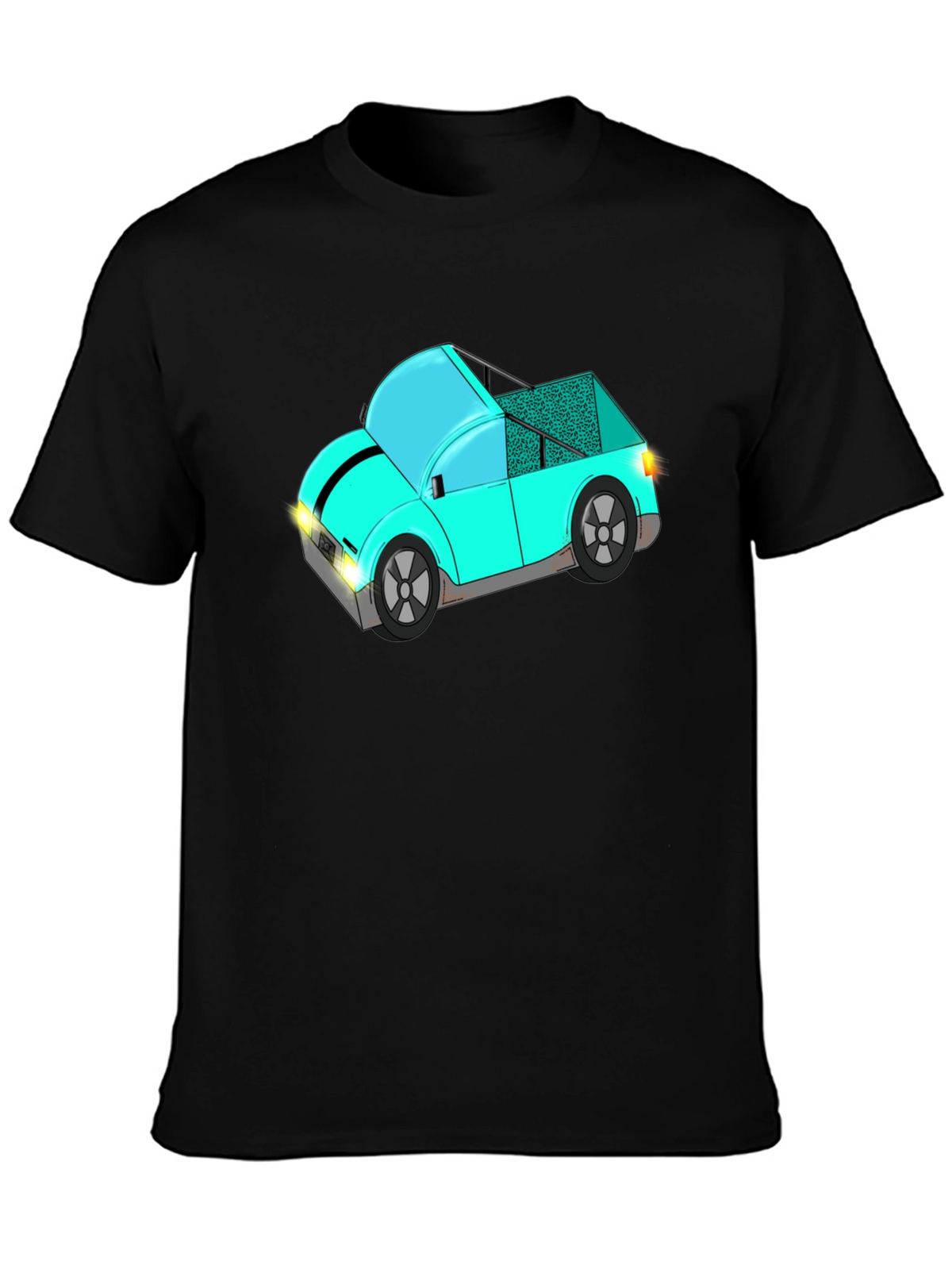 Funky Car Graphic Tee - Stylish Black T-Shirt