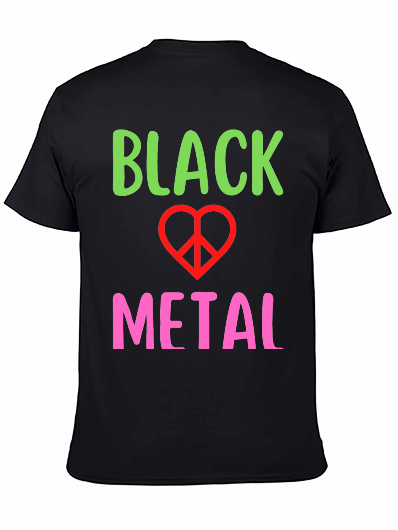 Black Metal Peace Sign Graphic Tee