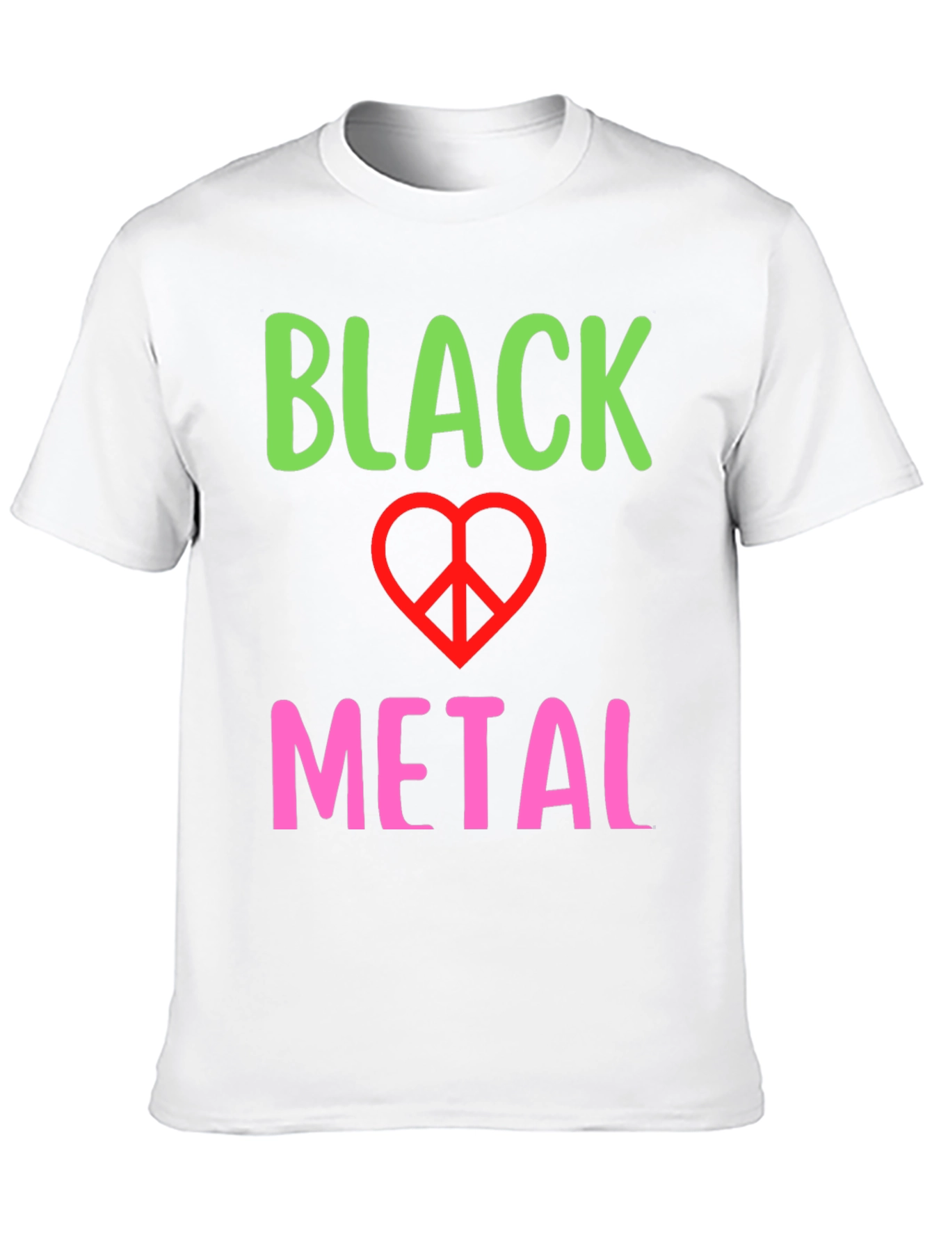 Black Metal Peace Sign Graphic Tee