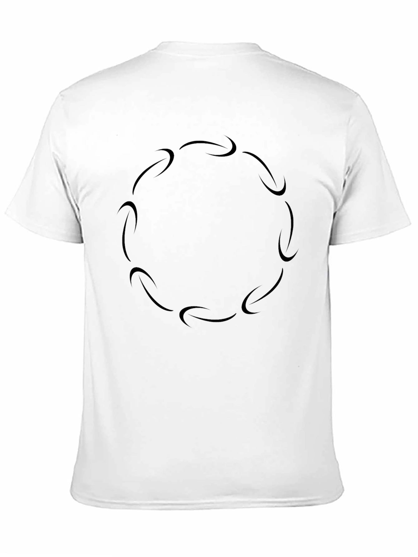 Modern Circle Arrow Graphic Tee - Black Casual Shirt