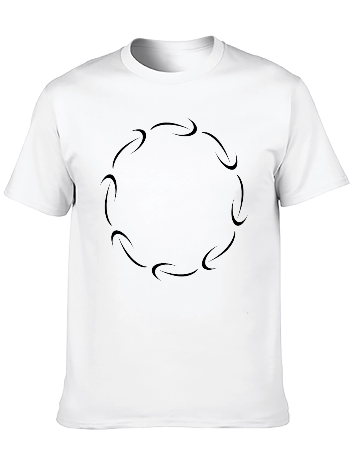 Modern Circle Arrow Graphic Tee - Black Casual Shirt