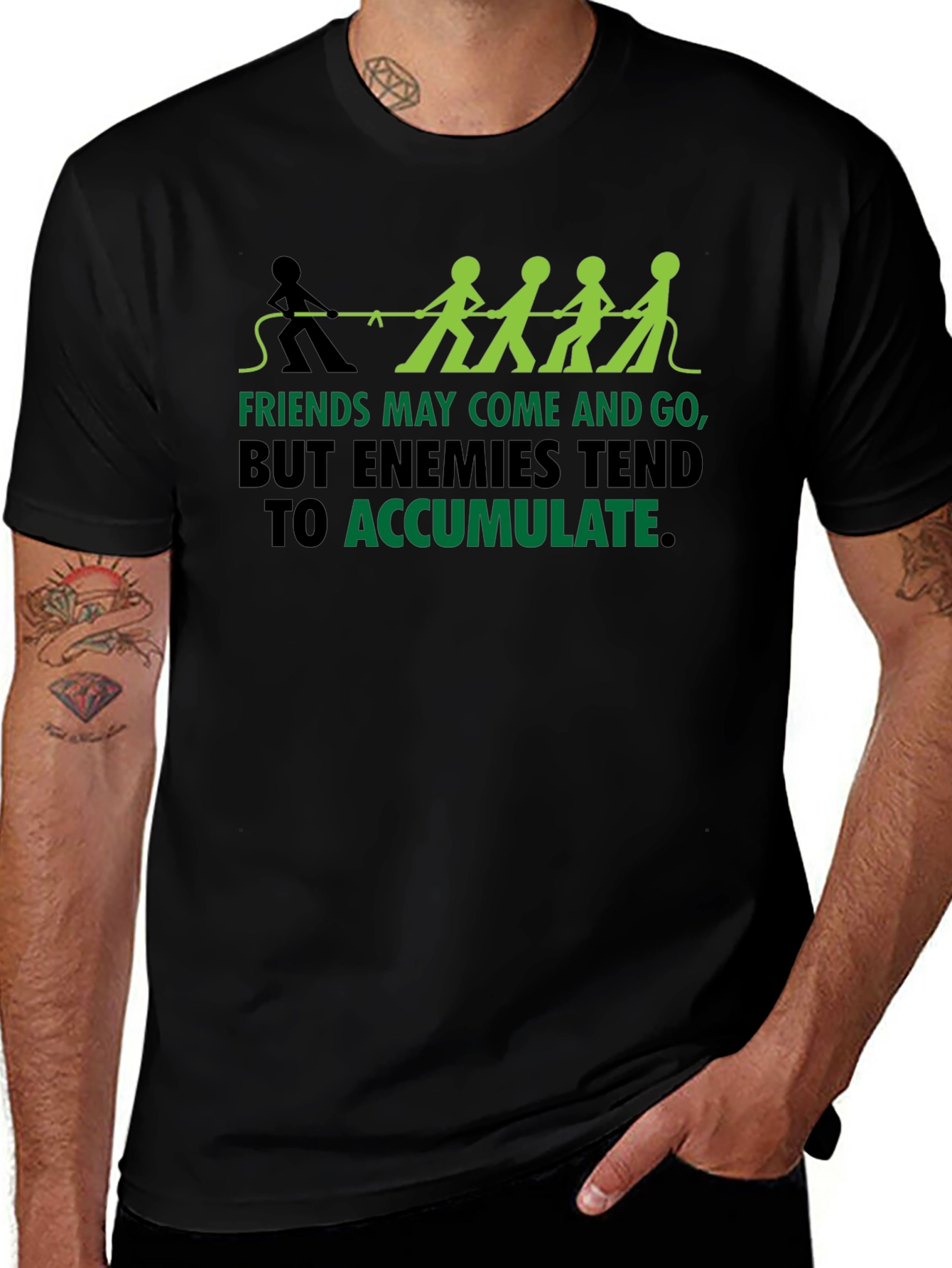 Friends Enemies Tug-of-War Graphic Tee