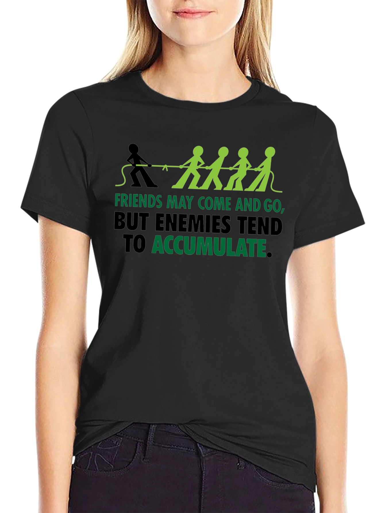 Friends Enemies Tug-of-War Graphic Tee