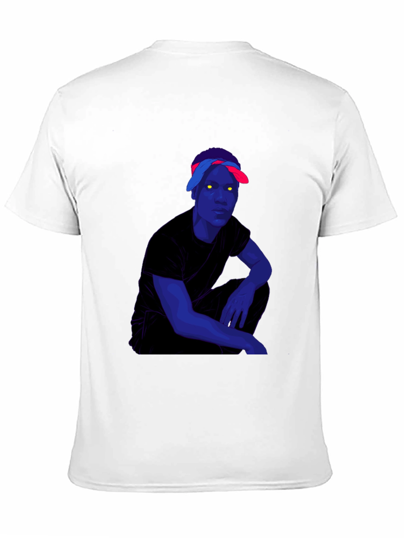 Graphic Print Black T-Shirt with Edgy Character Art