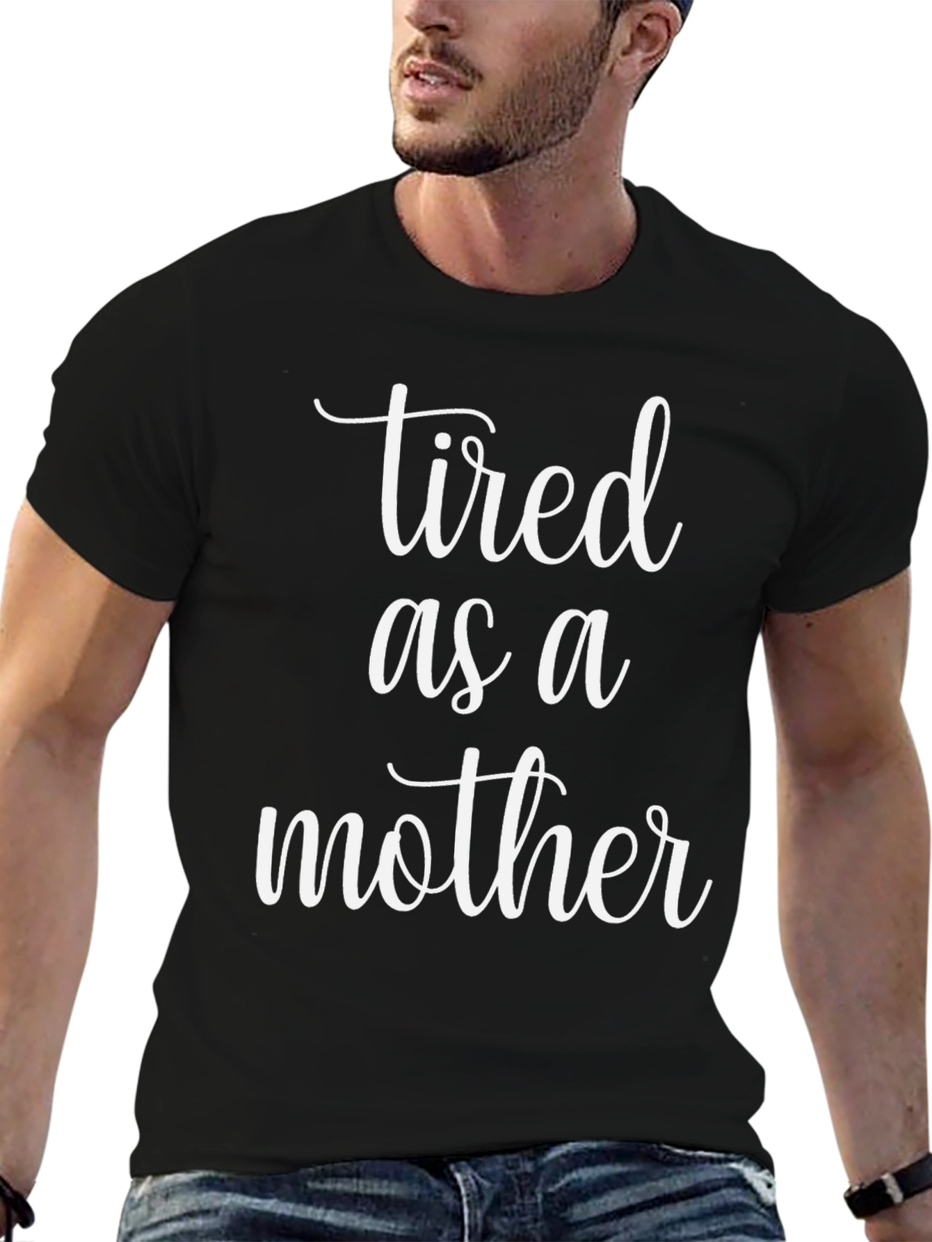 Tired as a Mother Graphic Tee - Black