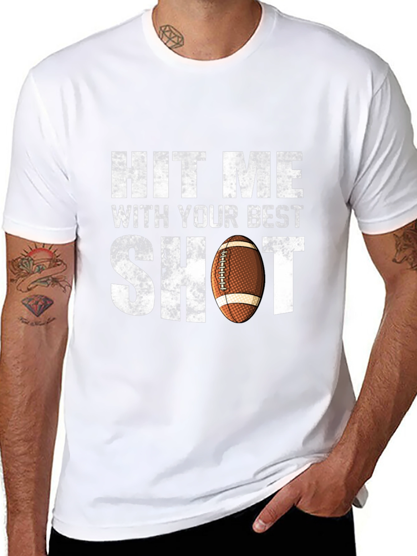 Hit Me With Your Best Shot Football T-Shirt