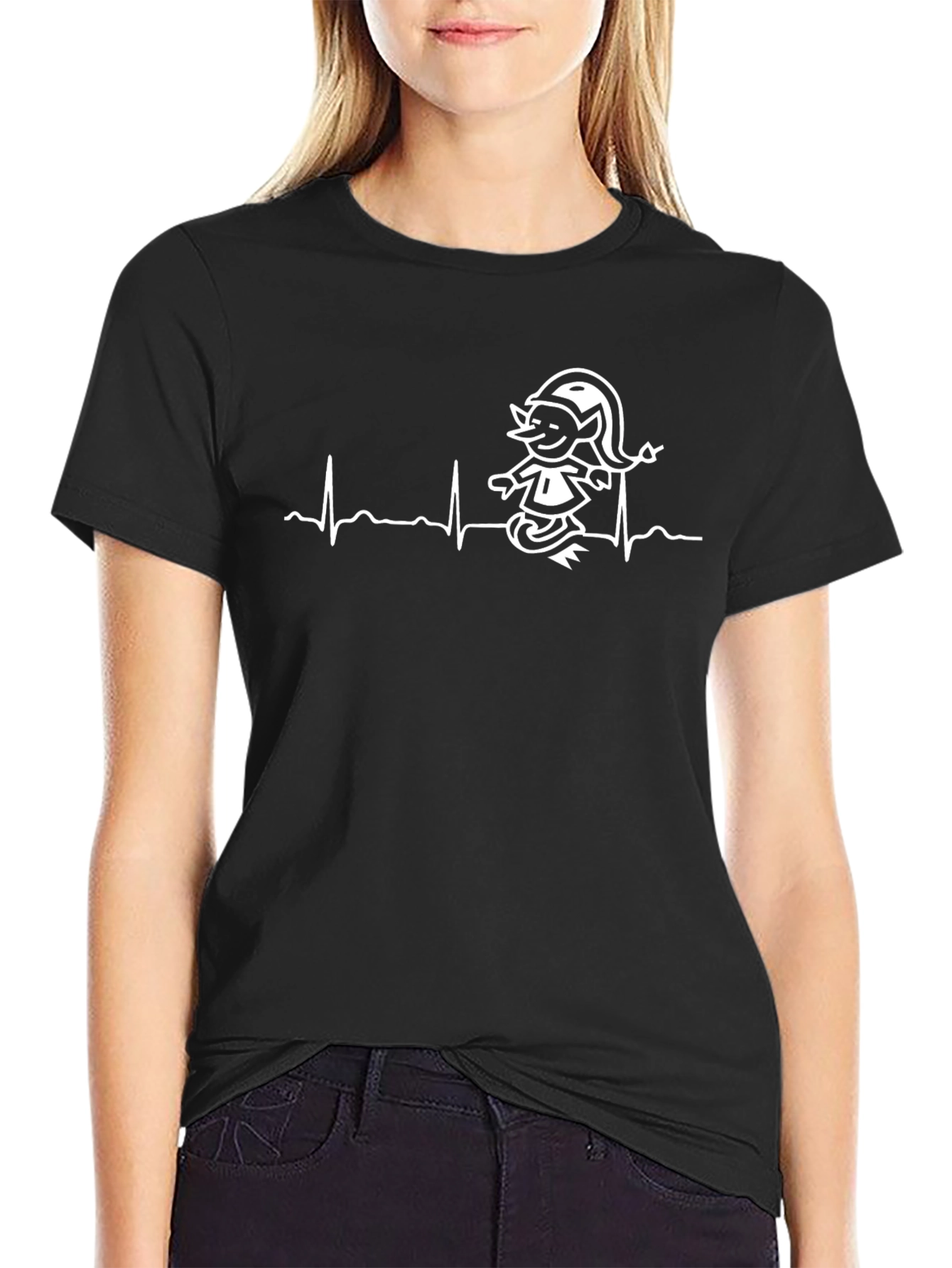 Elf Heartbeat T-Shirt - Holiday Joy