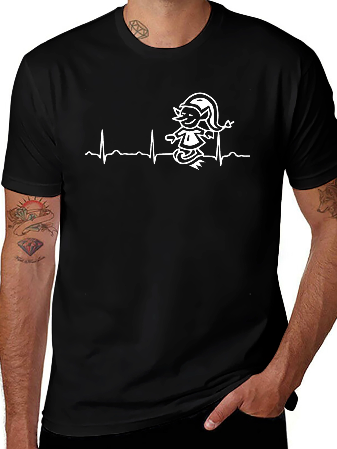 Elf Heartbeat T-Shirt - Holiday Joy