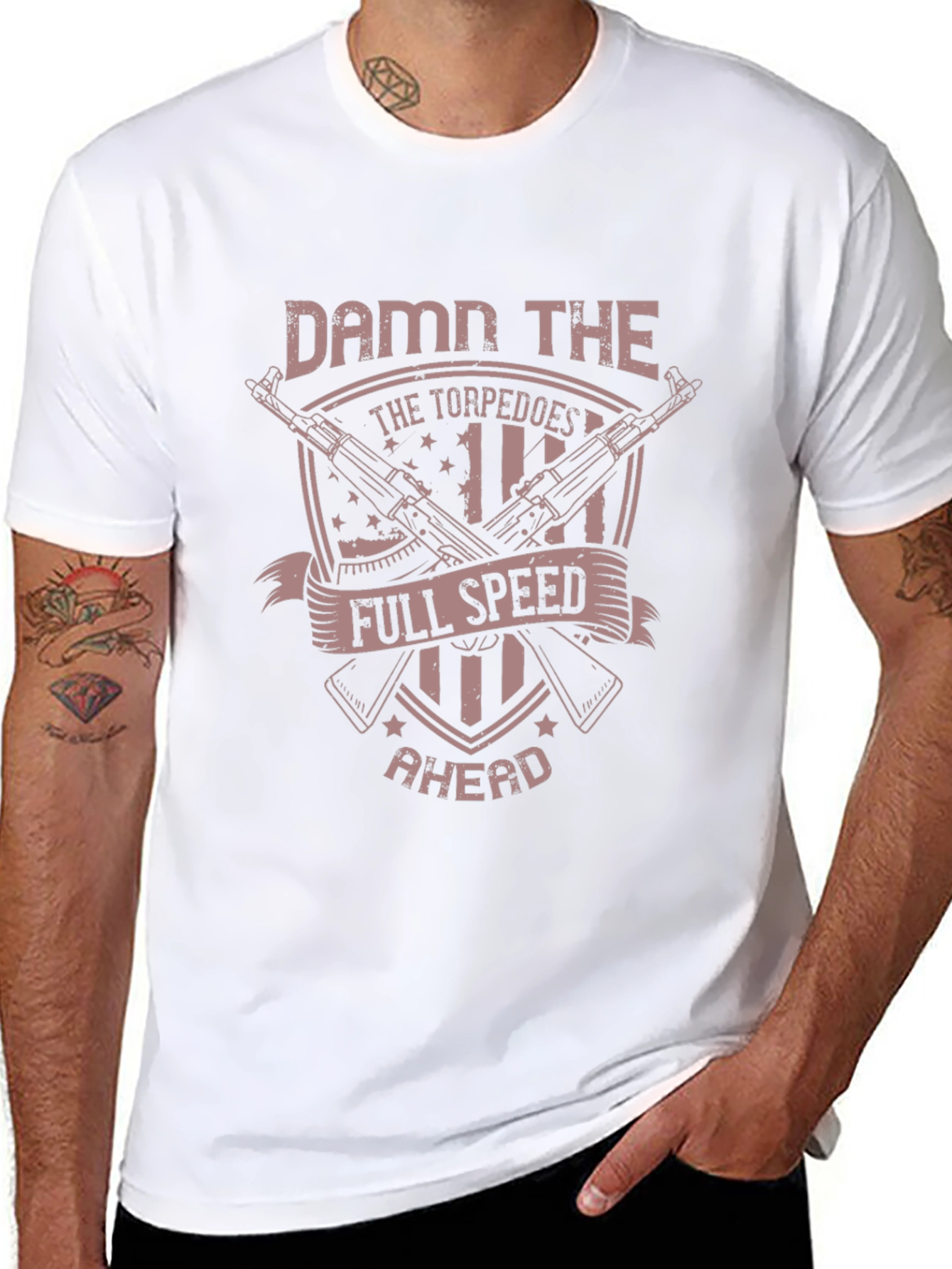 Damn the Torpedoes T-Shirt - Full Speed Ahead!