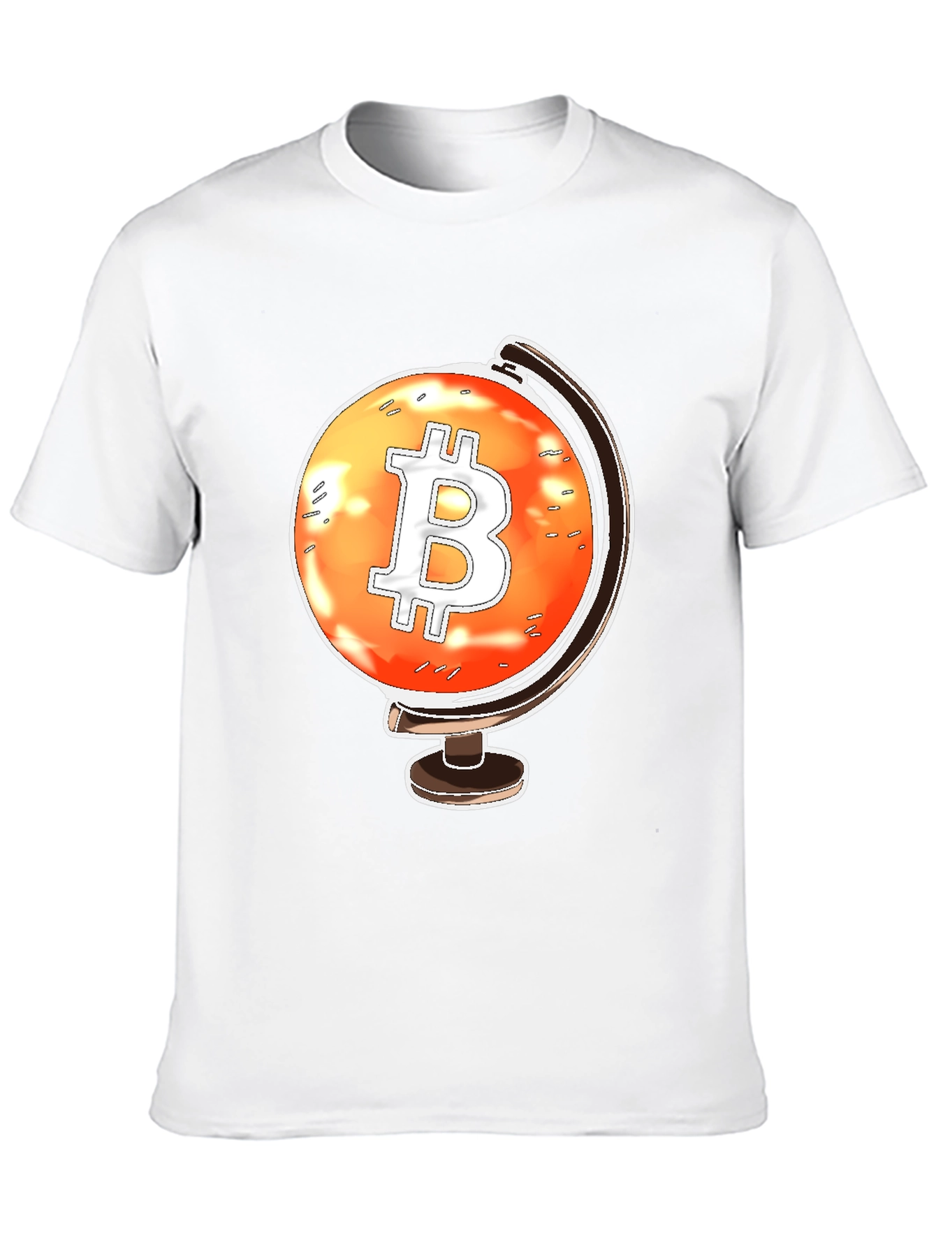 Bitcoin Globe Black T-Shirt