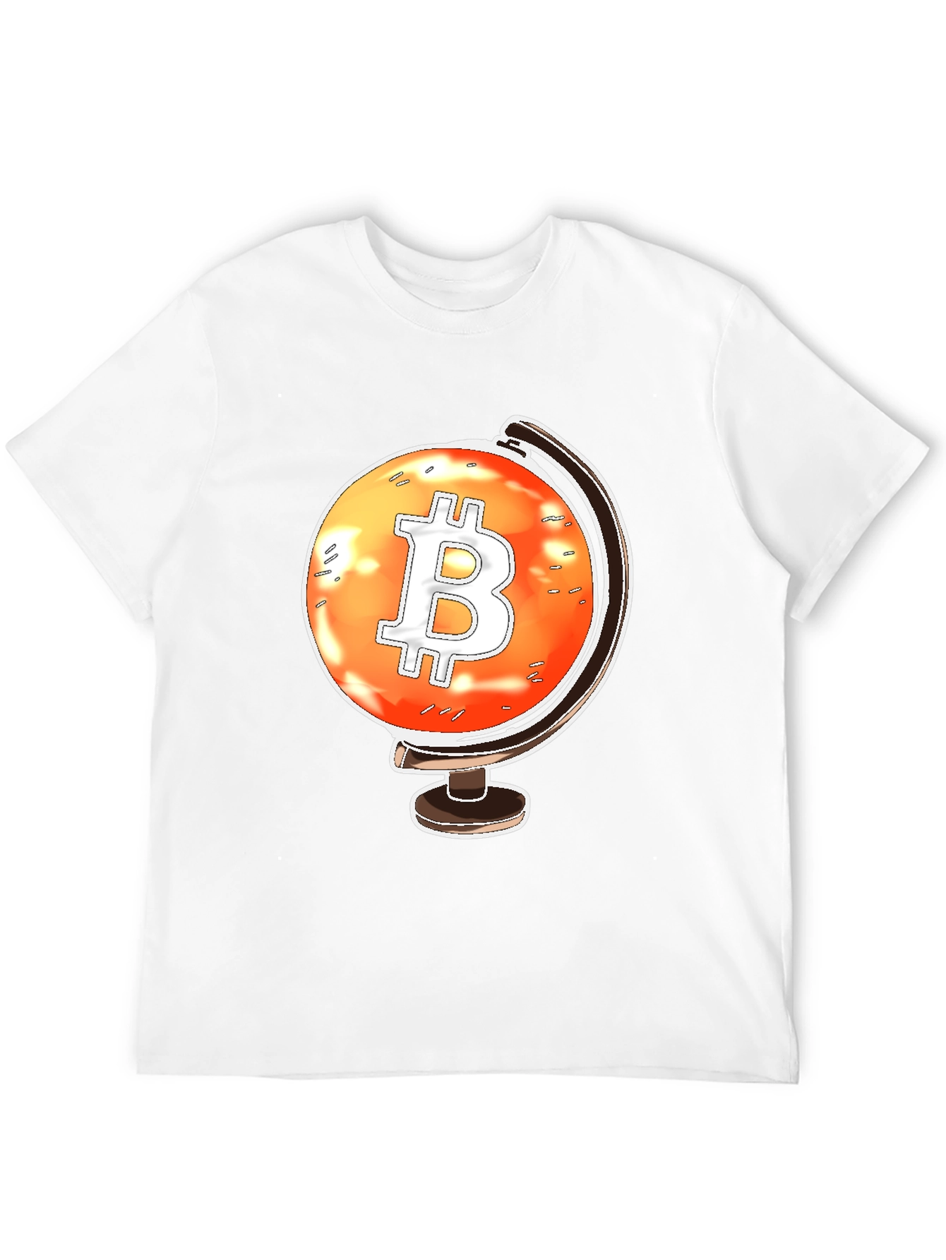 Bitcoin Globe Black T-Shirt