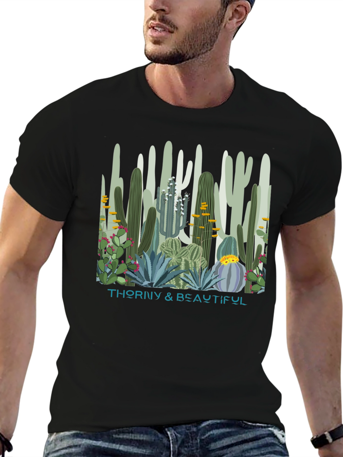 Thorny & Beautiful Cactus Graphic T-Shirt