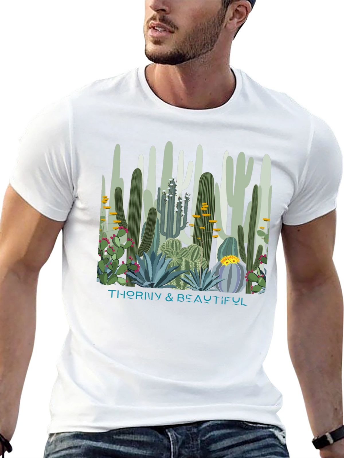 Thorny & Beautiful Cactus Graphic T-Shirt