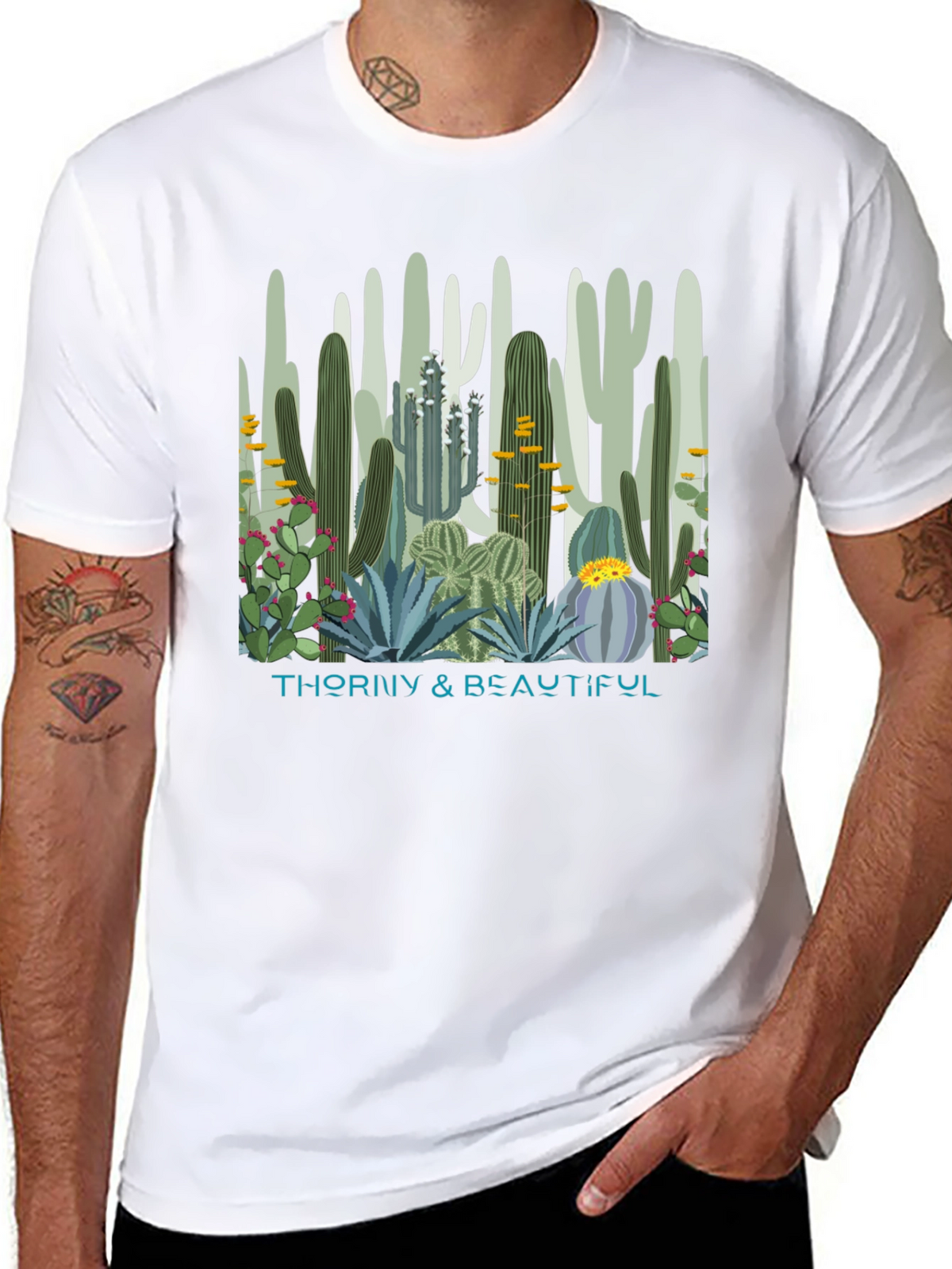 Thorny & Beautiful Cactus Graphic T-Shirt