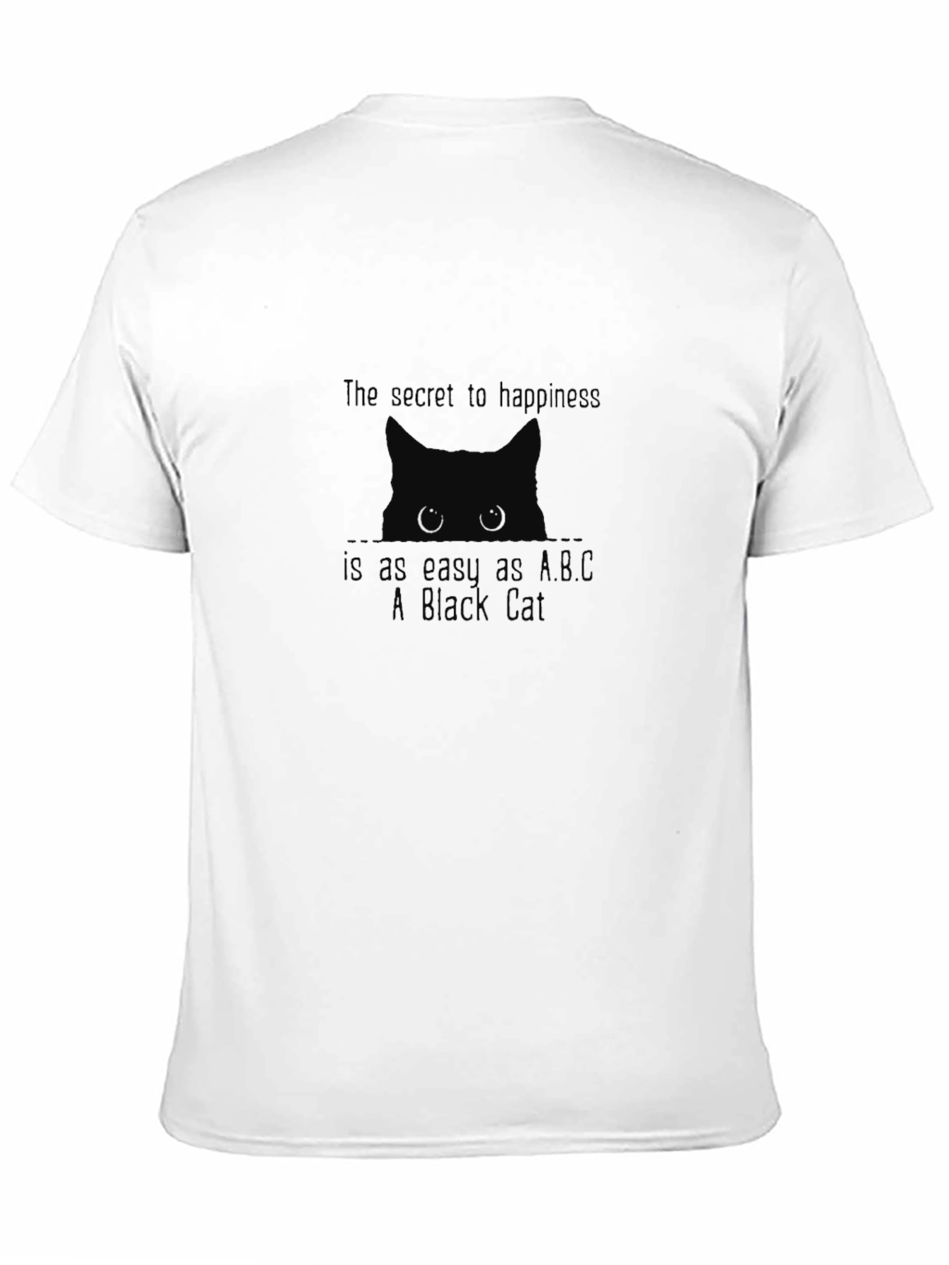 Black Cat Secret to Happiness Graphic Tee