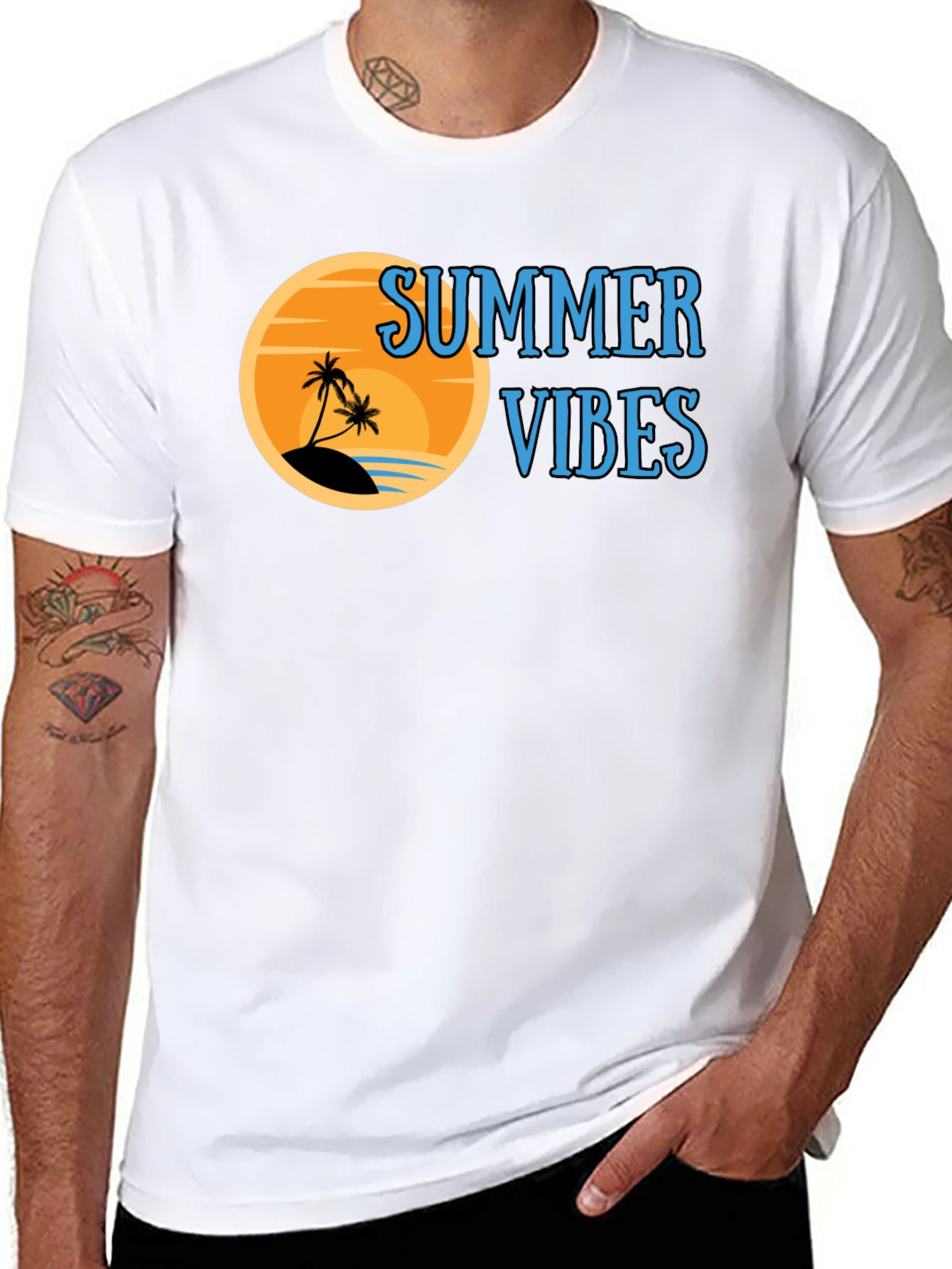 Summer Vibes T-Shirt - Beach Design