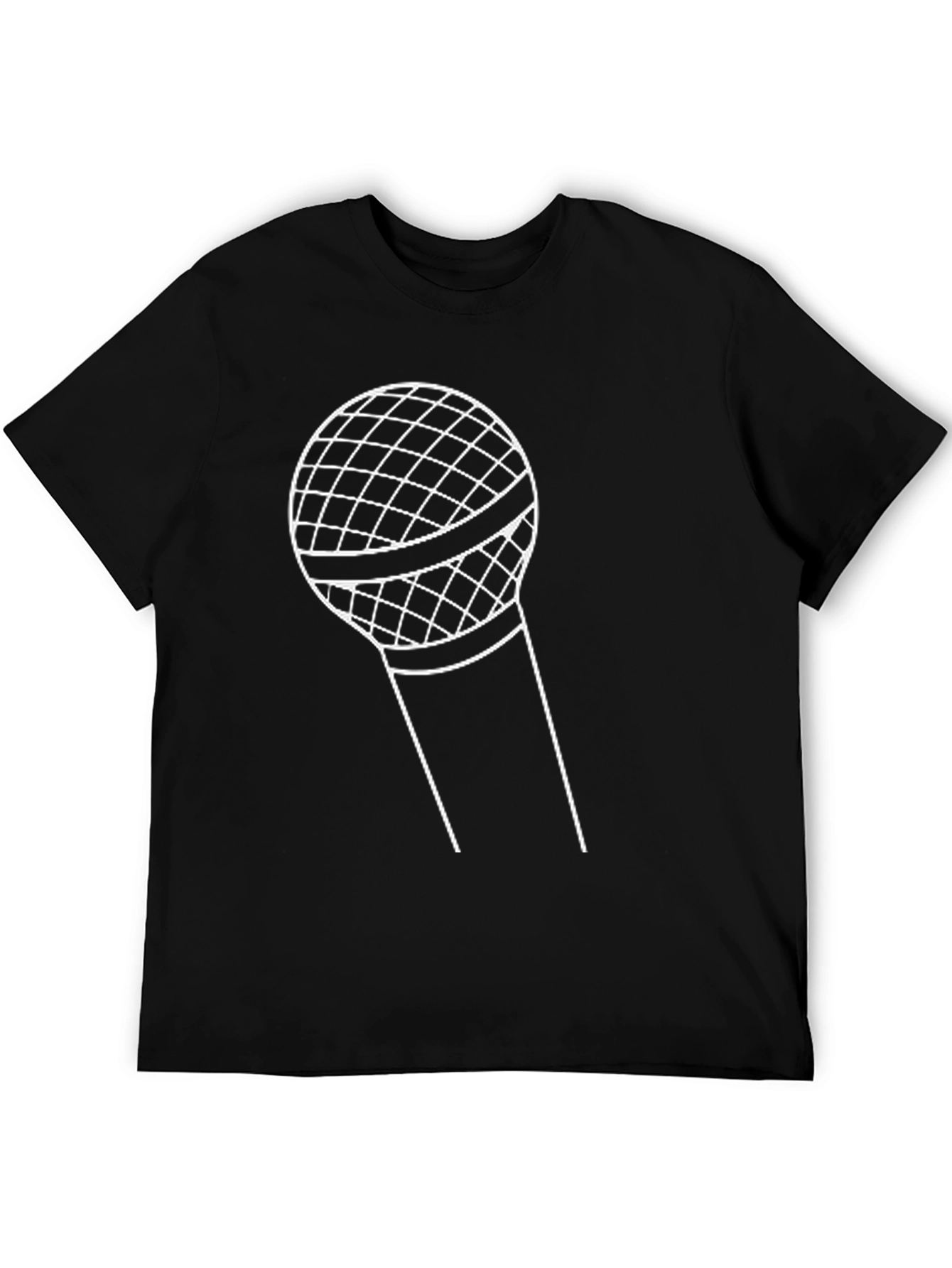 Microphone Graphic T-Shirt - Black