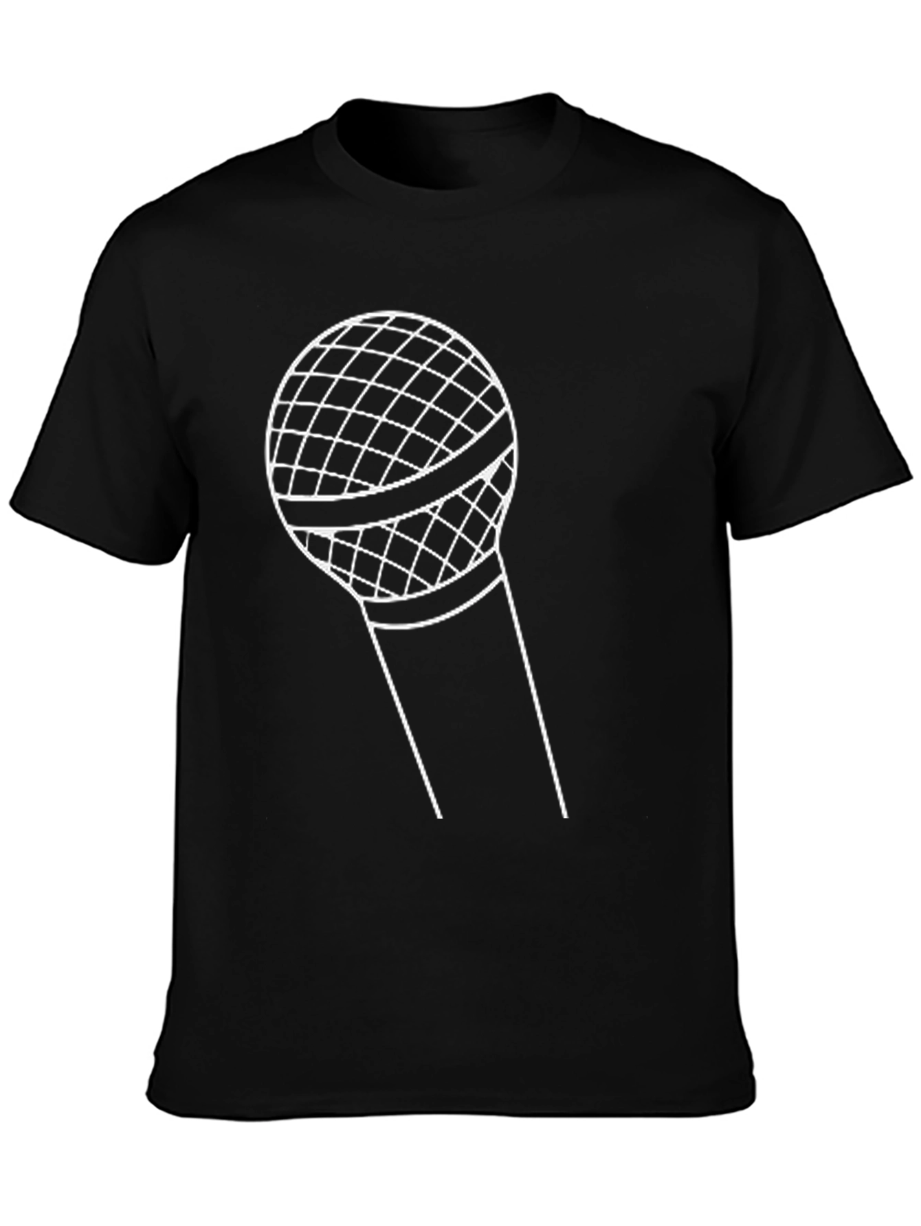 Microphone Graphic T-Shirt - Black