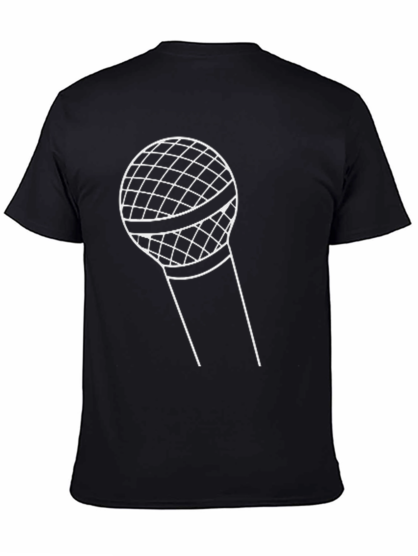 Microphone Graphic T-Shirt - Black