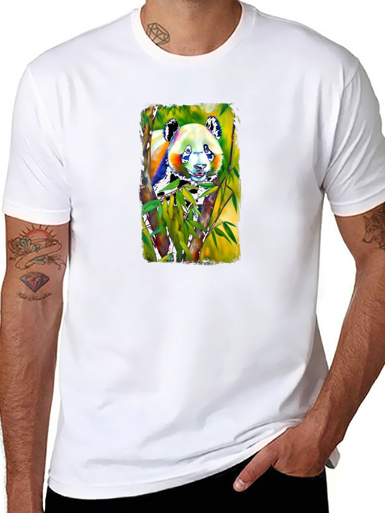 Panda Graphic Tee - Mens Black T-Shirt
