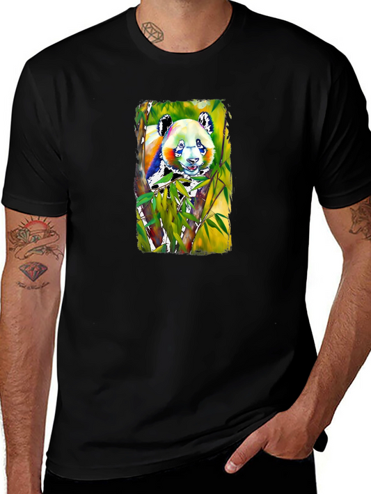 Panda Graphic Tee - Mens Black T-Shirt
