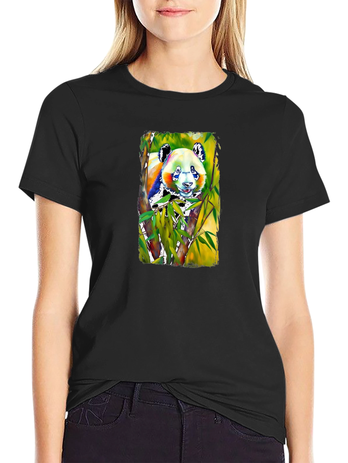 Panda Graphic Tee - Mens Black T-Shirt