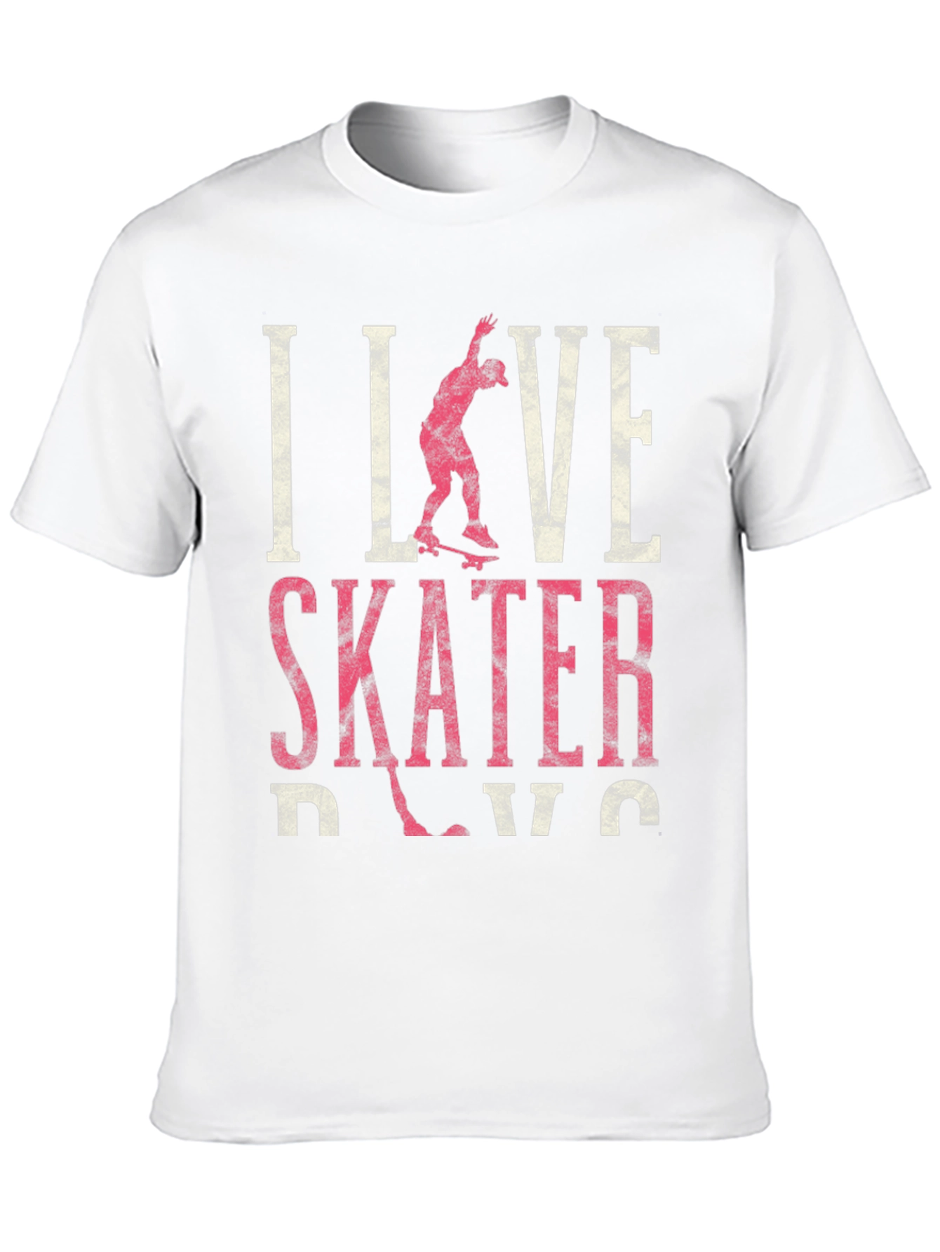 I Love Skater Dude Black Graphic T-Shirt